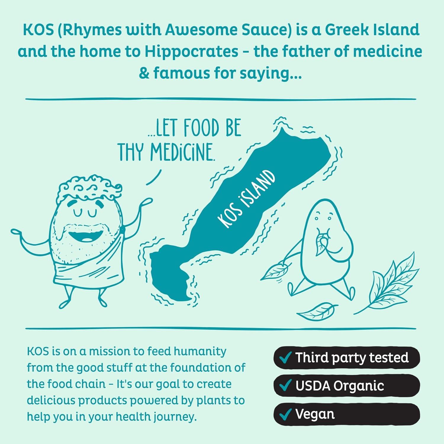 KOS Polvo de Espirulina Orgánica 382.7g - Superalimento Vegano