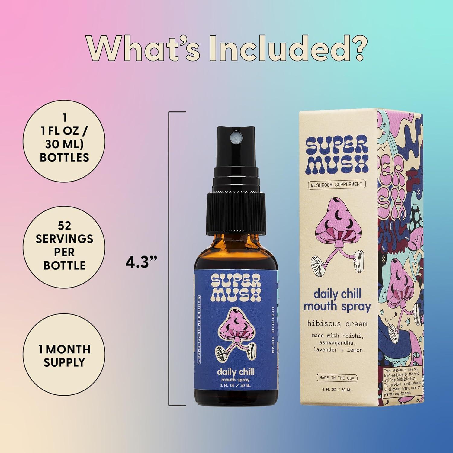 SuperMush Spray Bucal de Champiñón Reishi 30ml - Relajación Diaria