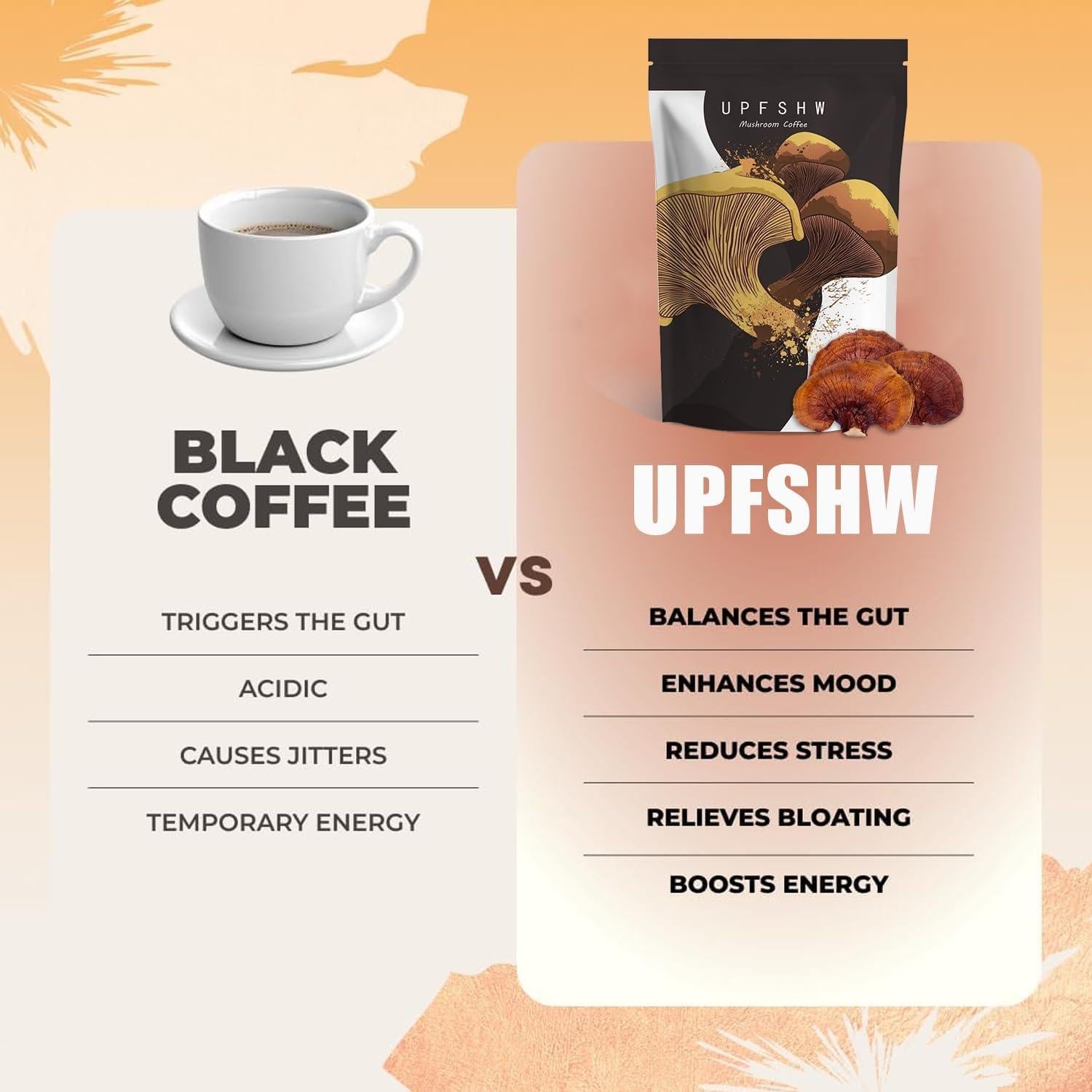 Café Instantáneo Orgánico de Champiñones UPFSHW 30 Porciones