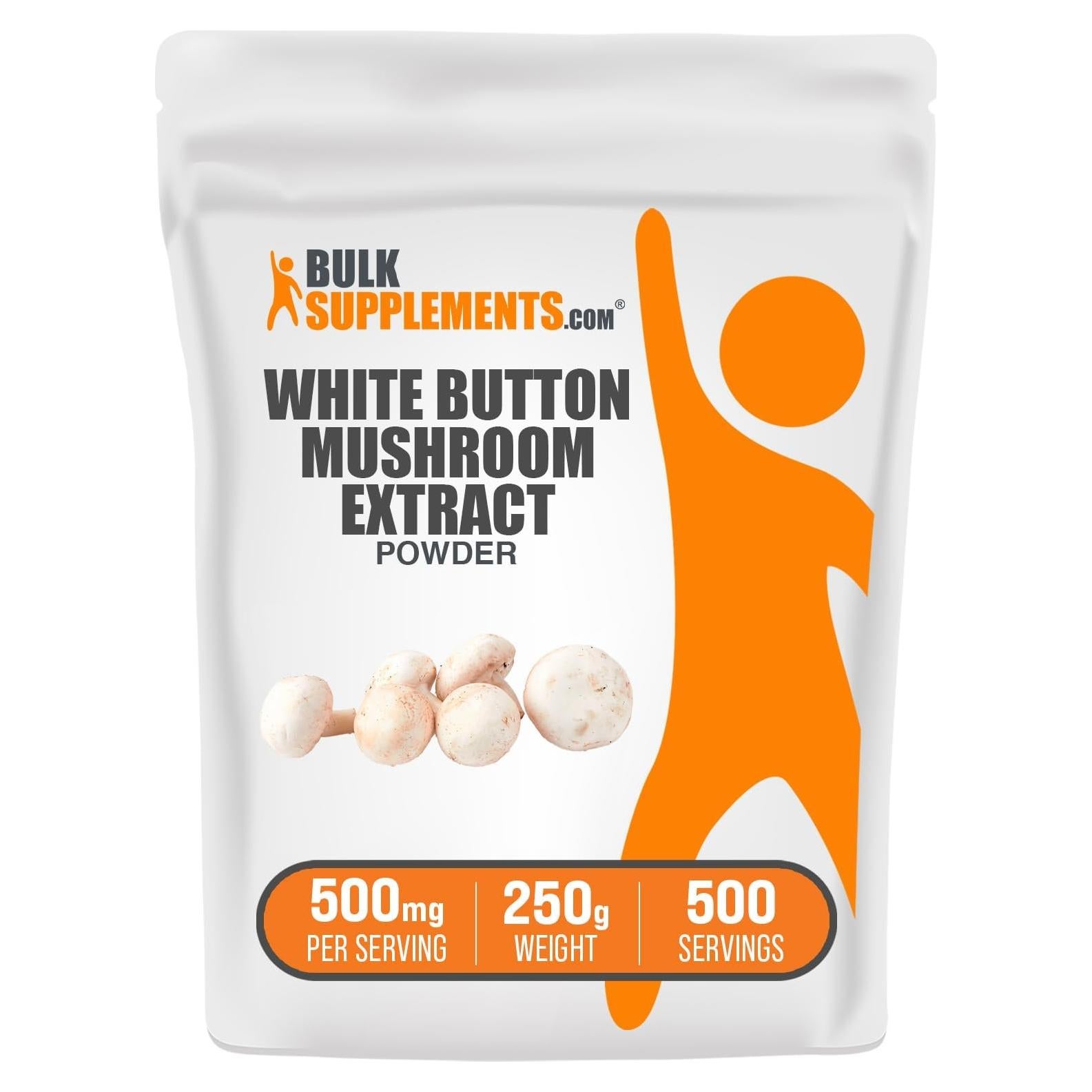 Polvo de Extracto de Champiñón Blanco BulkSupplements 250g