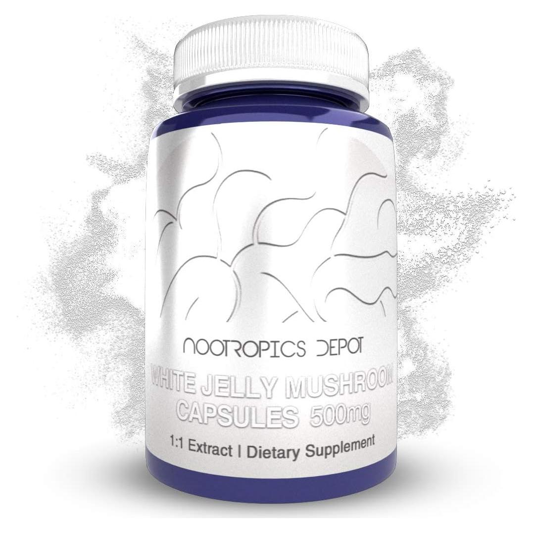 Cápsulas de Hongo Jelly Blanco Nootropics Depot 500mg 60 Unidades