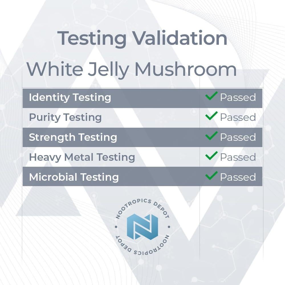 Cápsulas de Hongo Jelly Blanco Nootropics Depot 500mg 60 Unidades