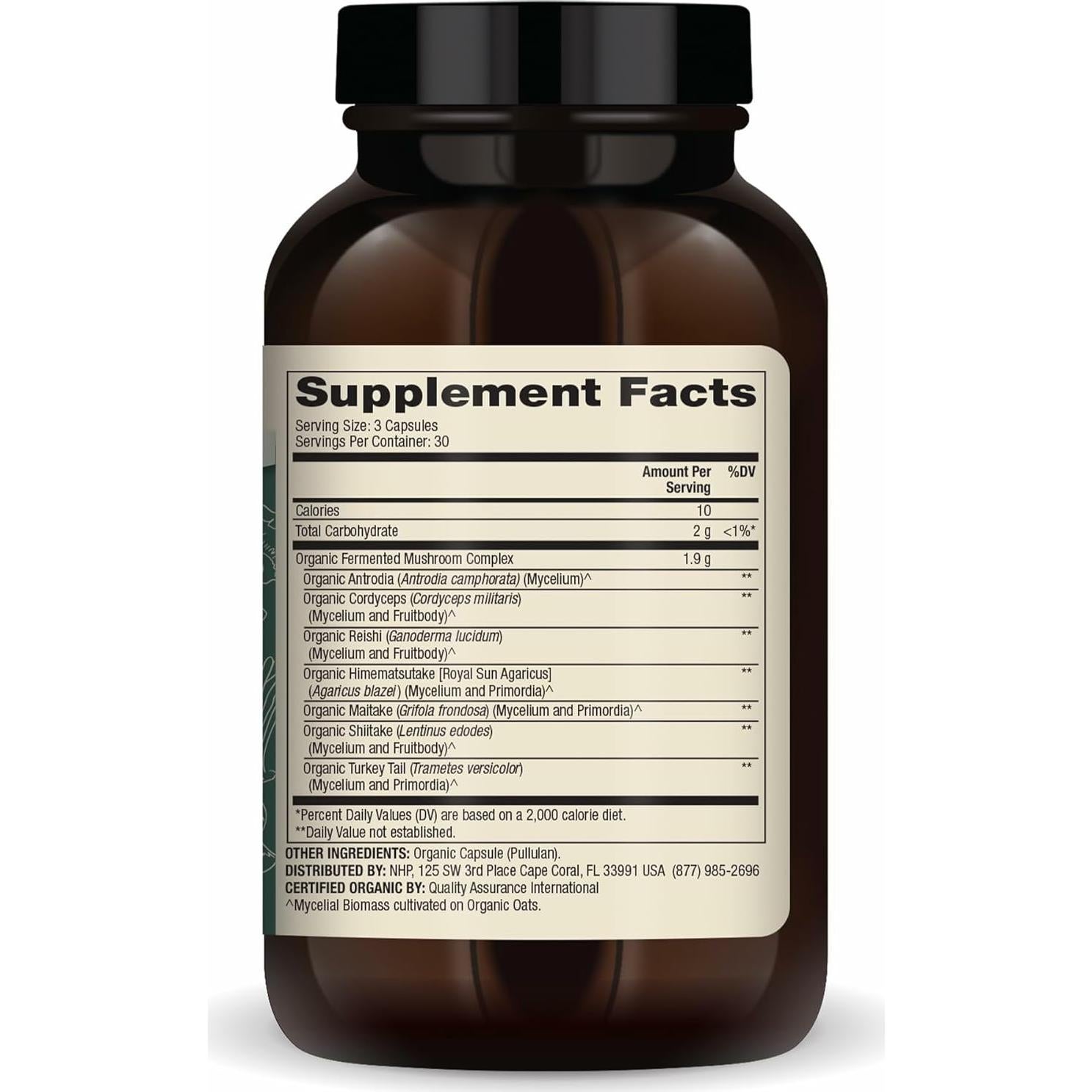 Complejo de Champiñones Fermentados Orgánicos Dr. Mercola - 90 Cápsulas