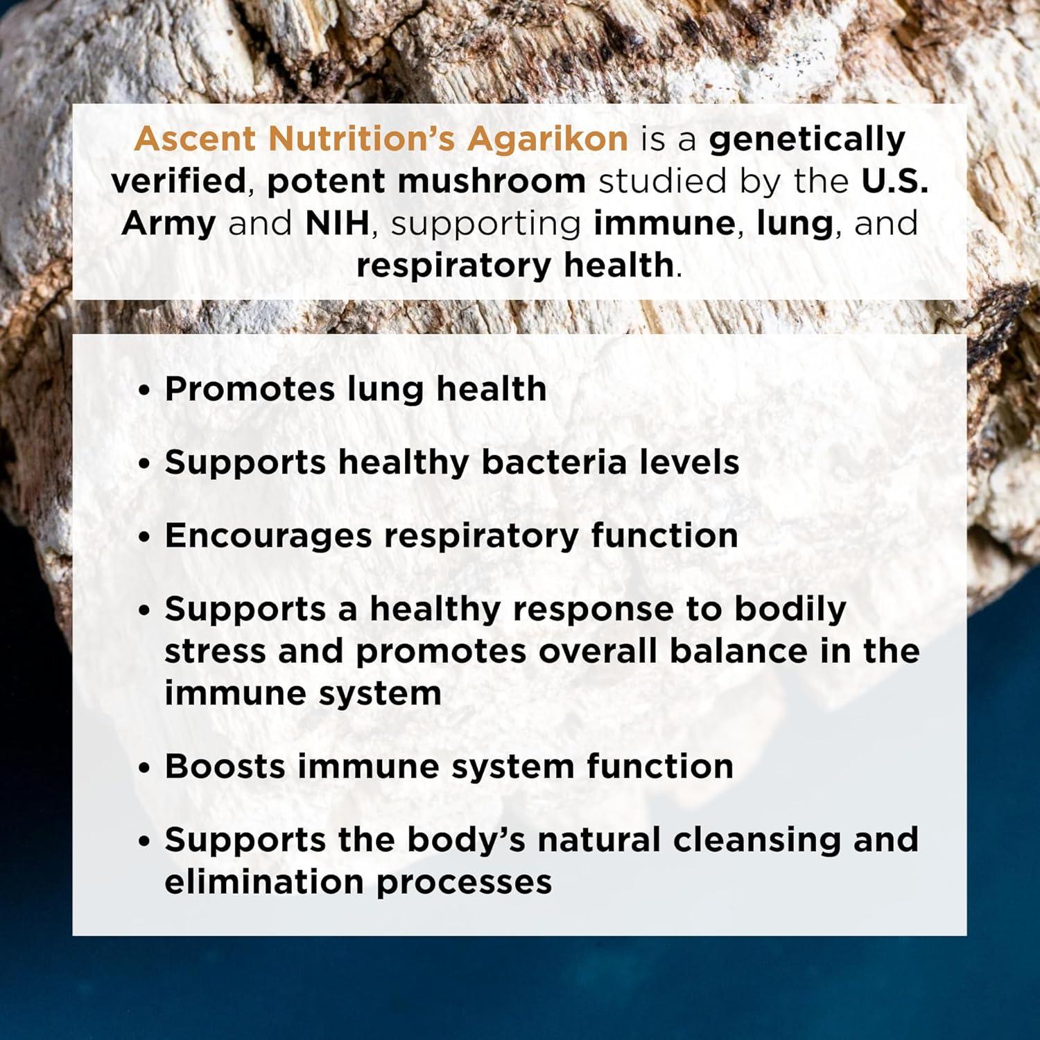 Polvo de Hongo Agarikon Orgánico Ascent Nutrition 30 Porciones