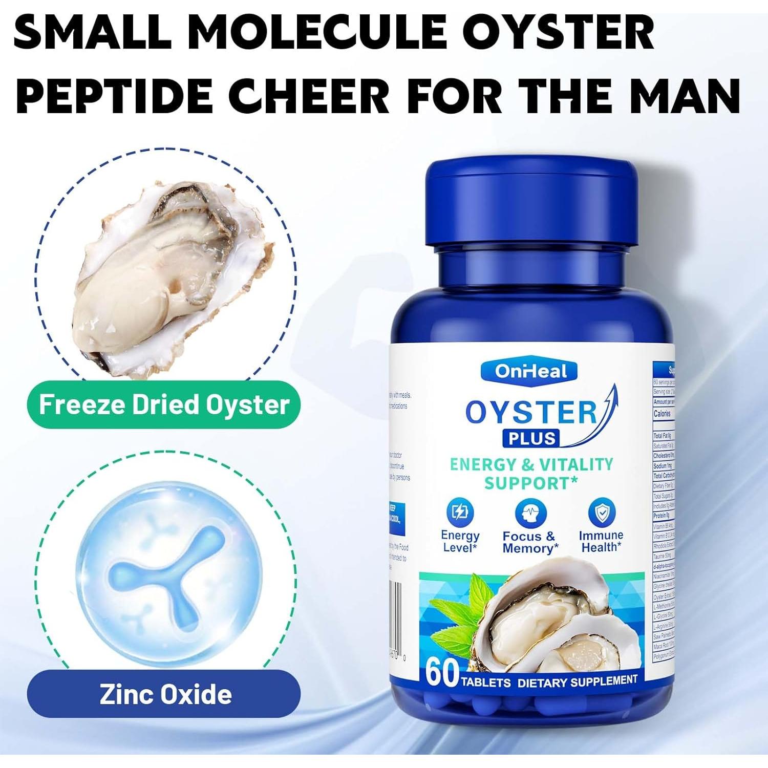 Suplemento de Ostra OnHeal 500mg - 60 Tabletas Naturales