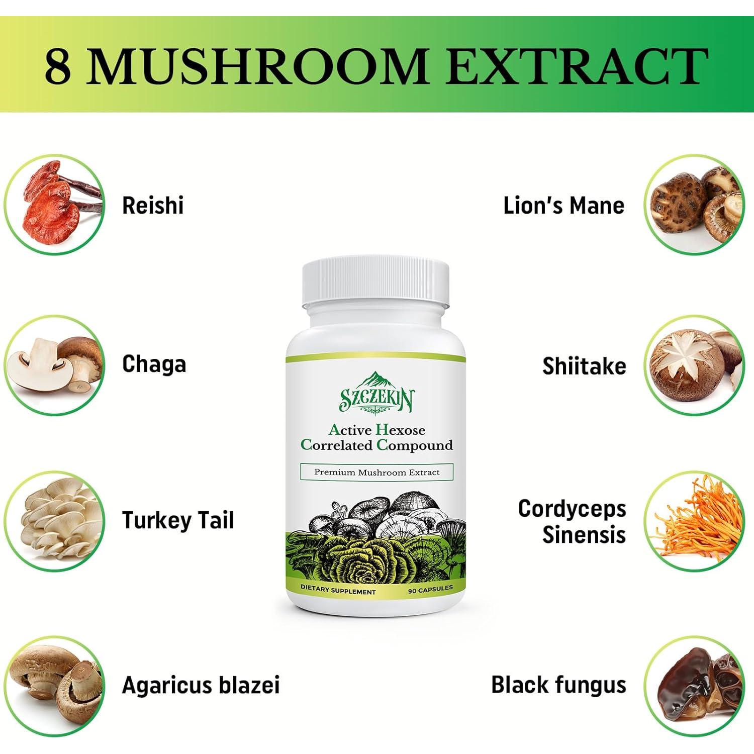 Suplemento Inmunológico Hexosa Activa 1500 mg SZCZEKIN 90 Cápsulas Veganas