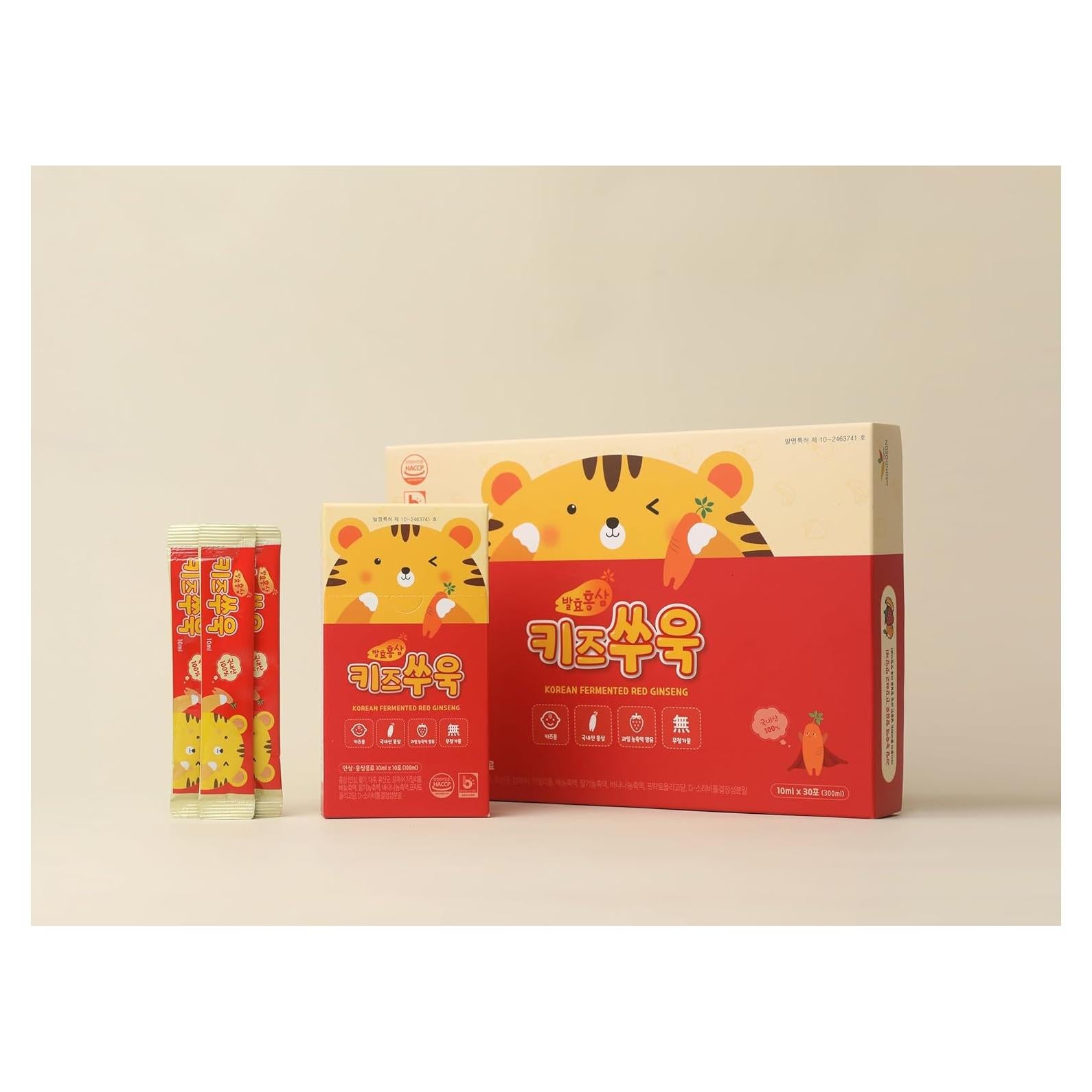 Suplemento de Ginseng Rojo OSONDOSON para Niños 30 Stick Líquidos