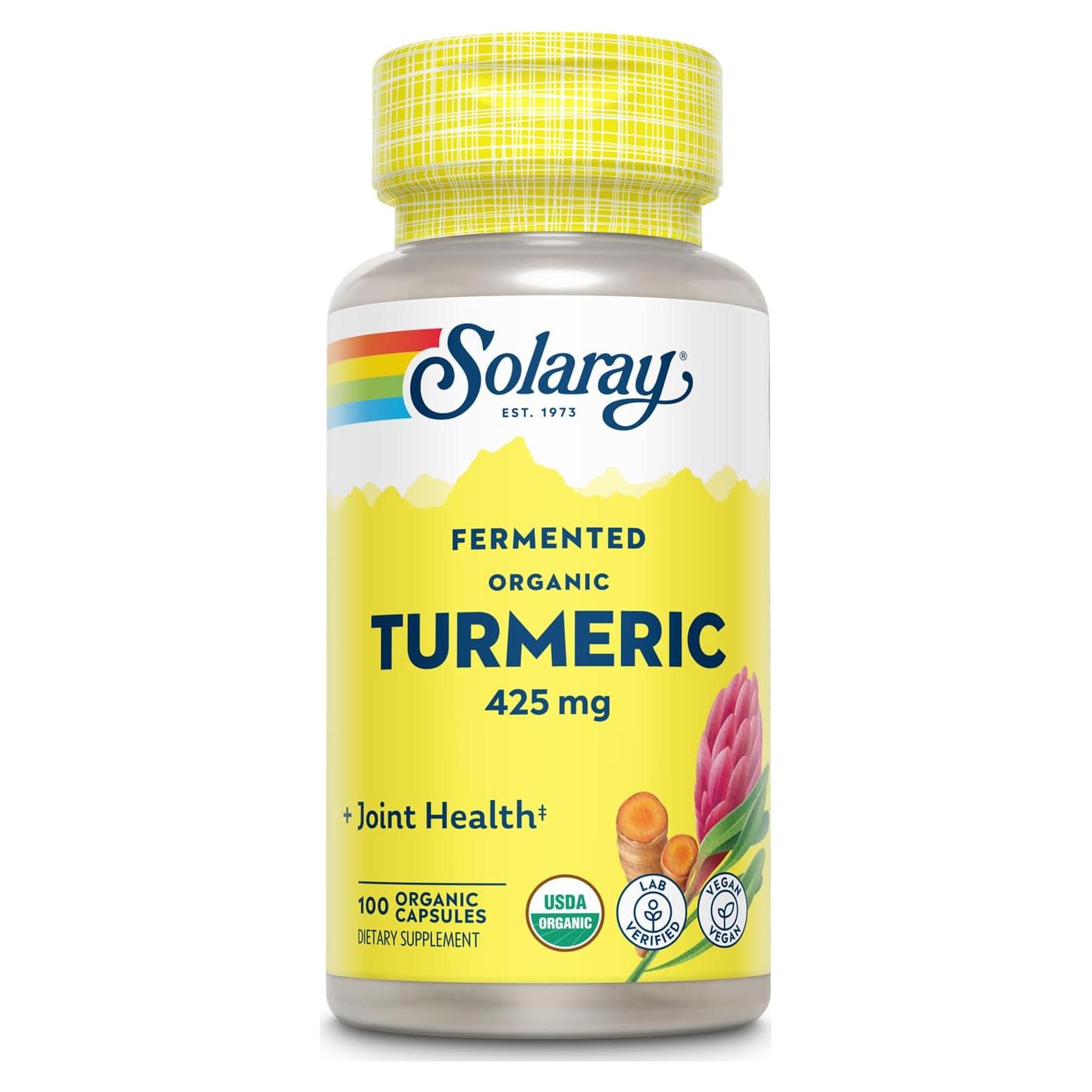 Raíz de Cúrcuma Fermentada 500mg Solaray - 100 VegCaps