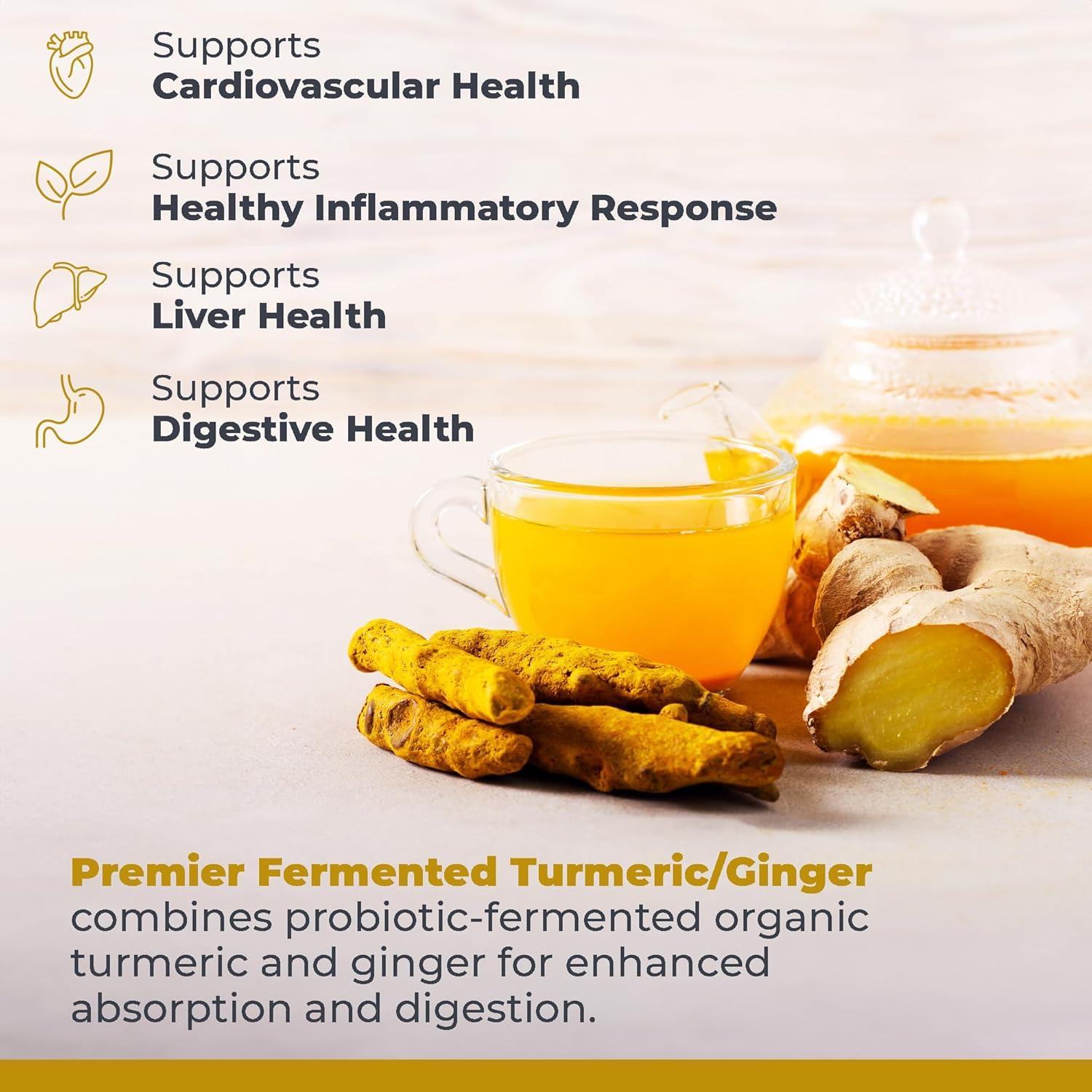 Suplemento de Cúrcuma y Jengibre Fermentado Premier 133.2 g