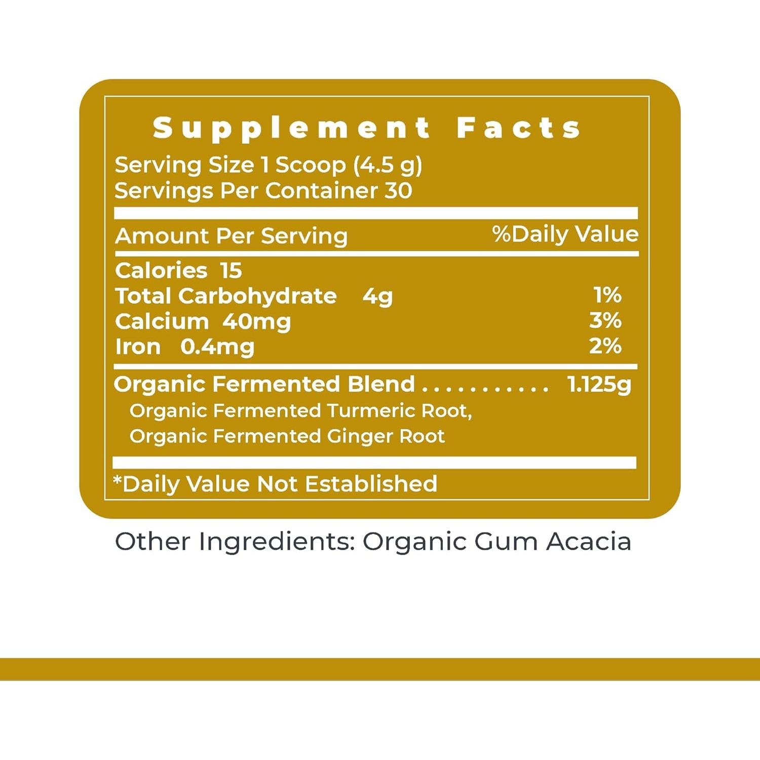 Suplemento de Cúrcuma y Jengibre Fermentado Premier 133.2 g