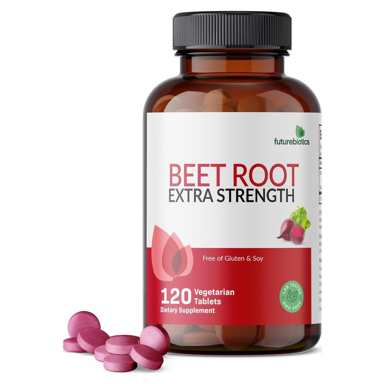 Futurebiotics Extracto de Remolacha Extra Fuerte 120 Tabletas Veganas