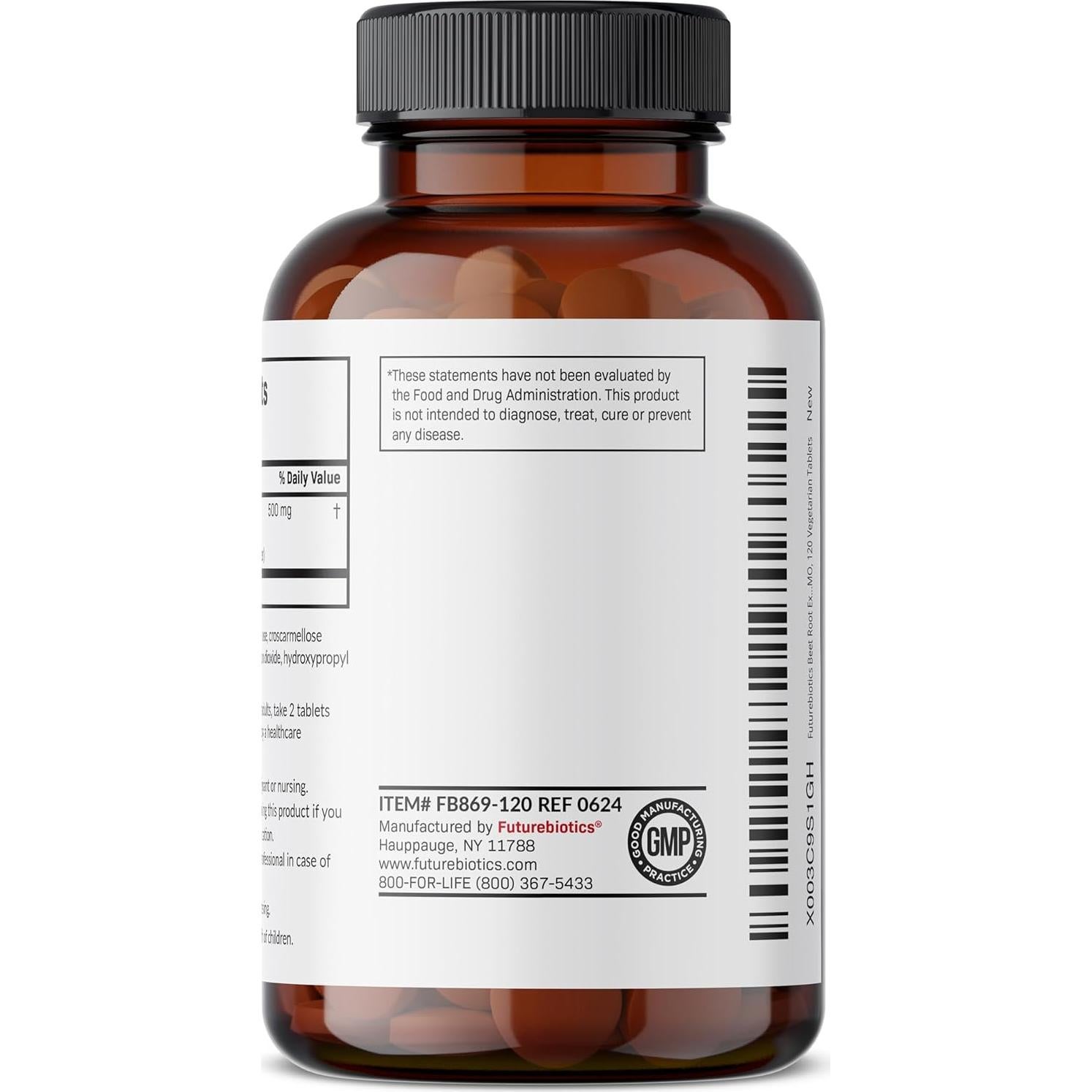 Futurebiotics Extracto de Remolacha Extra Fuerte 120 Tabletas Veganas