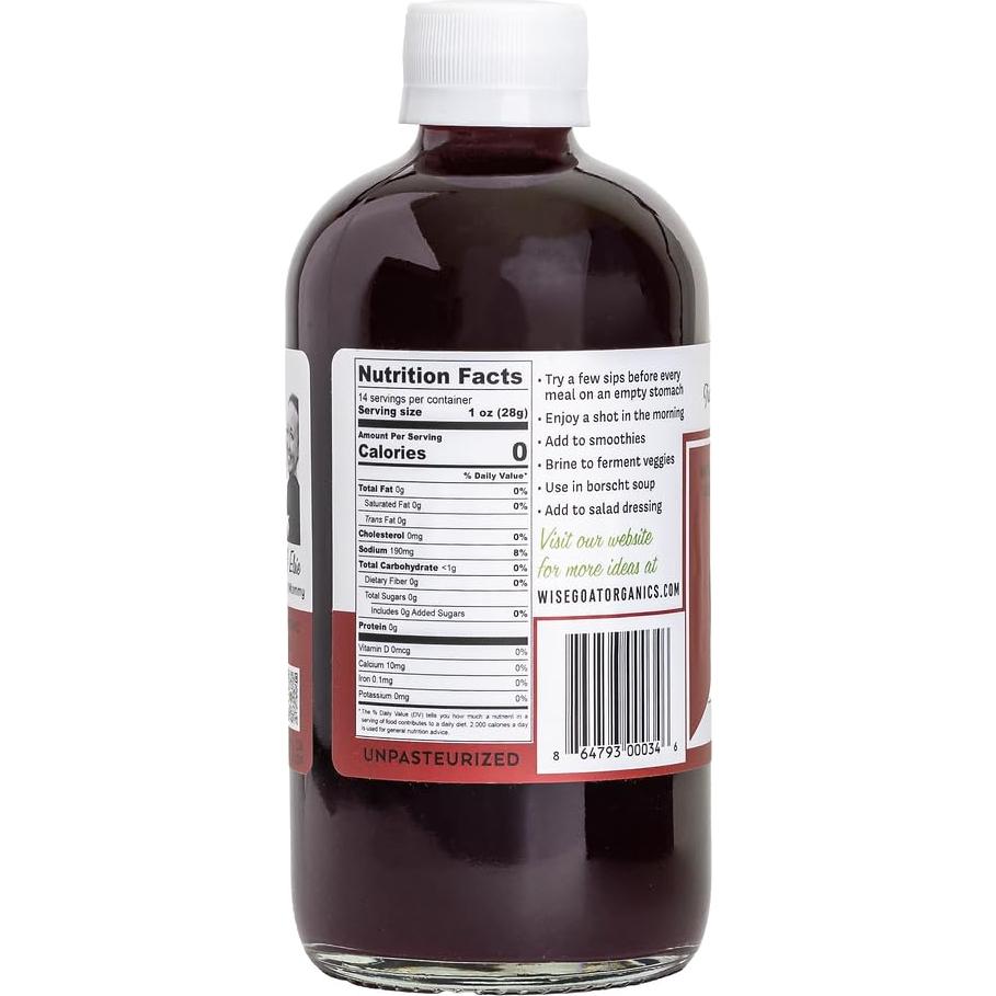 Kvass de Remolacha Crudo Probiótico Wise Goat 414 ml