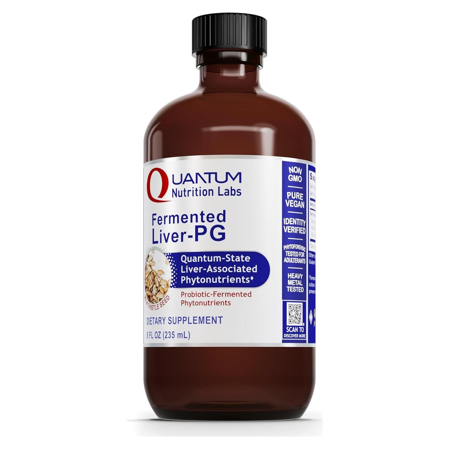 Suplemento Hepático Vegano QNL con Cúrcuma y Cardo Mariano - 236.6 ml