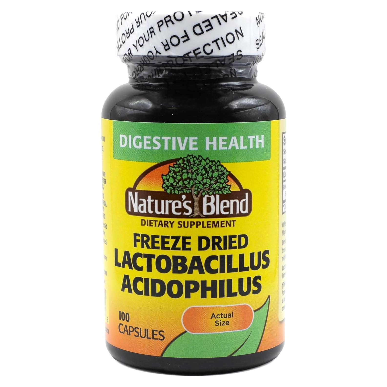 Lactobacillus Acidophilus 100 Cápsulas Nature's Blend