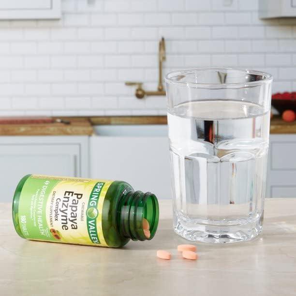 Complejo de Enzimas de Papaya Spring Valley - 180 Tabletas Masticables