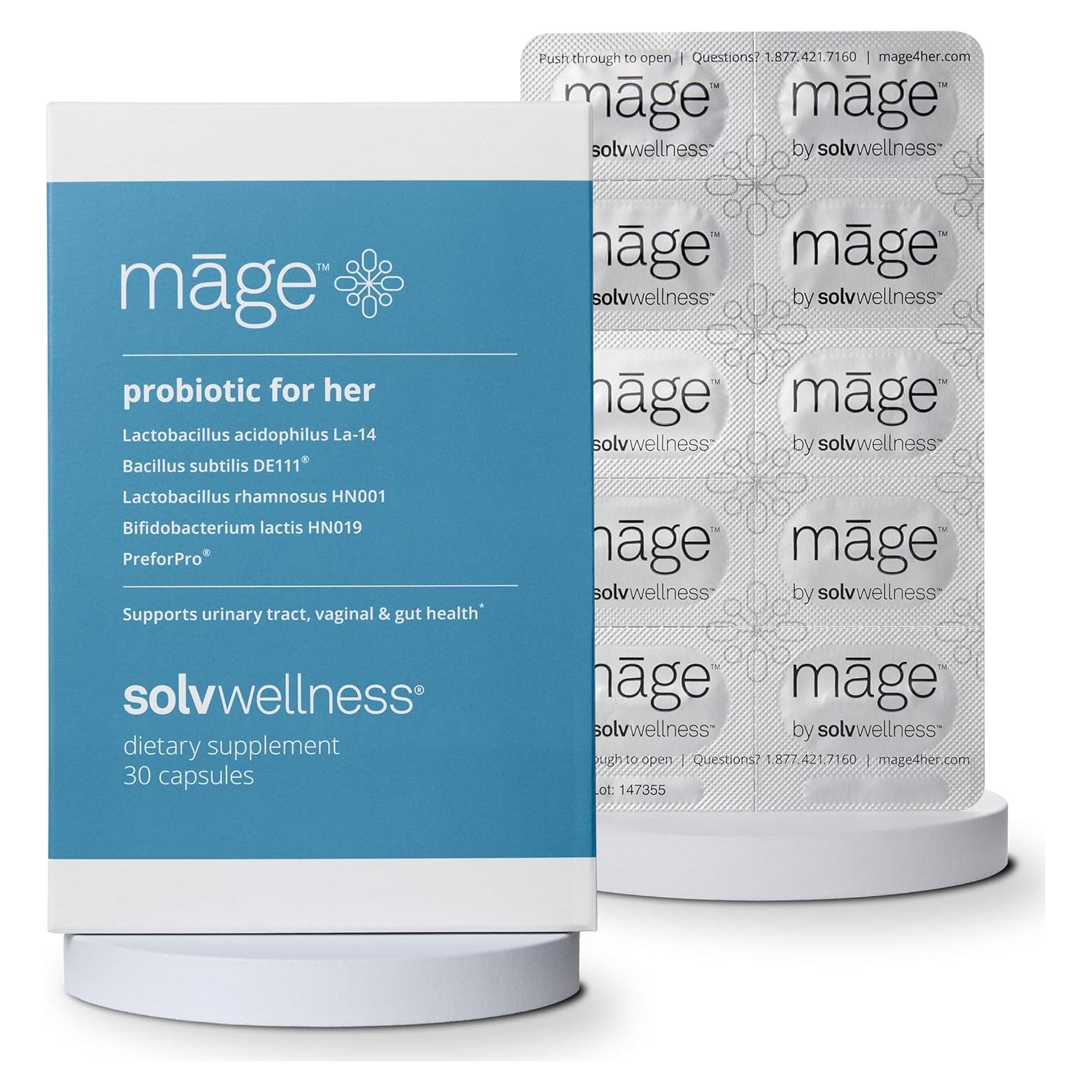 Suplemento Probiotico Māge Solv Wellness 30 Cápsulas