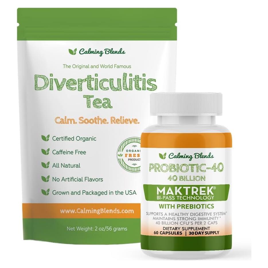 Té Digestivo y Probiotico Calming Blends 60 Cápsulas