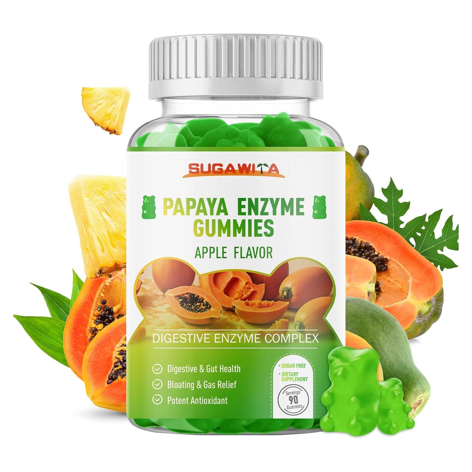 Gomitas Digestivas SUGAWITA con Papaya y Enzimas 90 Unidades