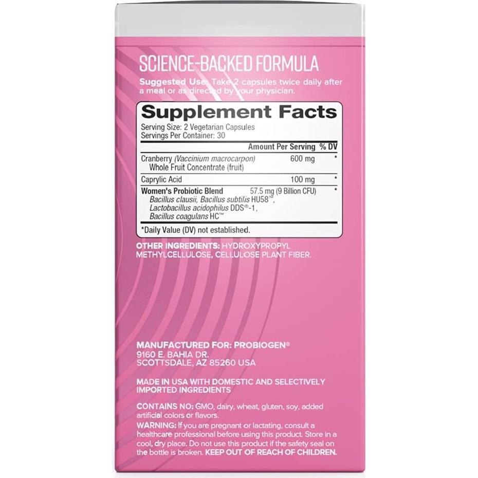 Suplemento Probiotico Vitality para Mujeres - 60 Cápsulas