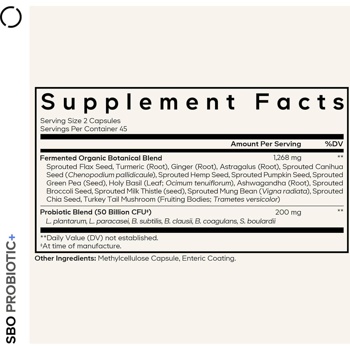 Codeage Probioticos SBO 50 Mil Millones CFUs 90 Cápsulas