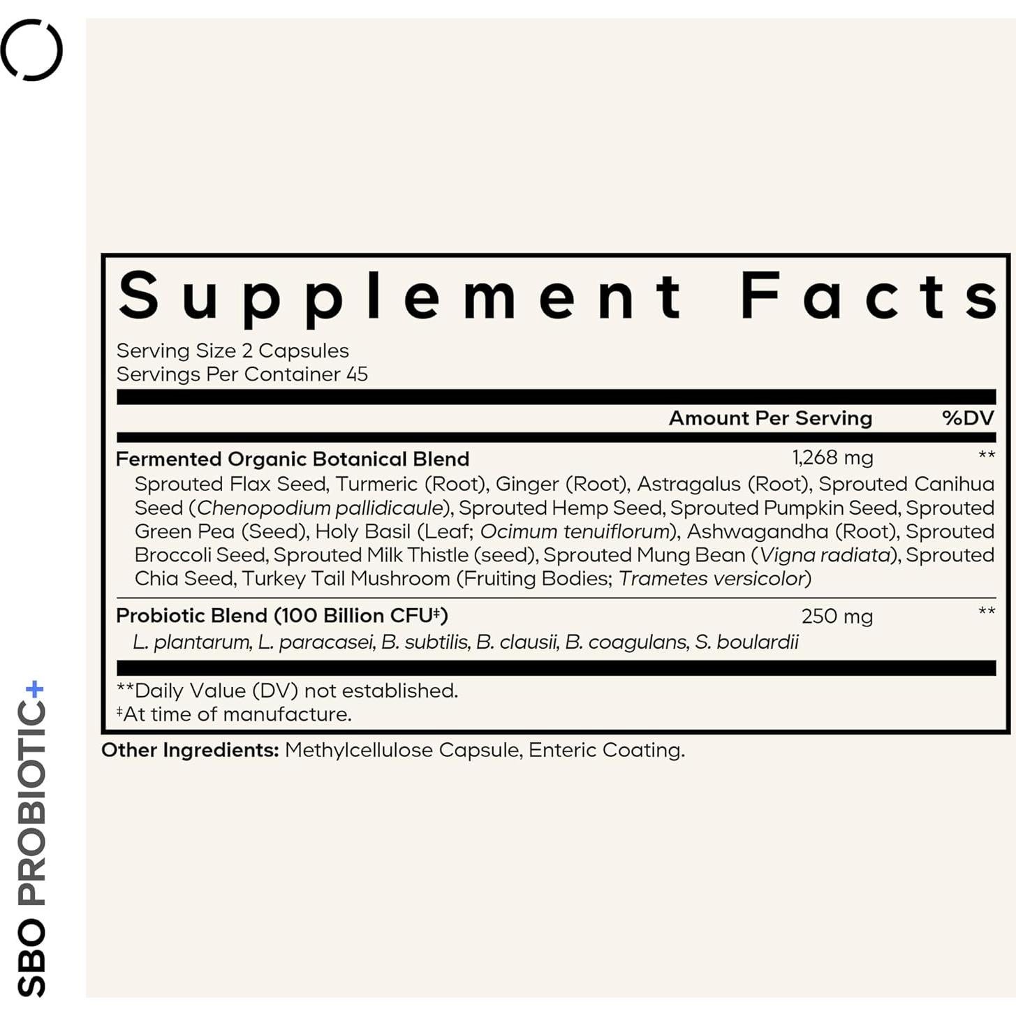 Codeage SBO Probioticos 100 Mil Millones CFUs 90 Capsulas