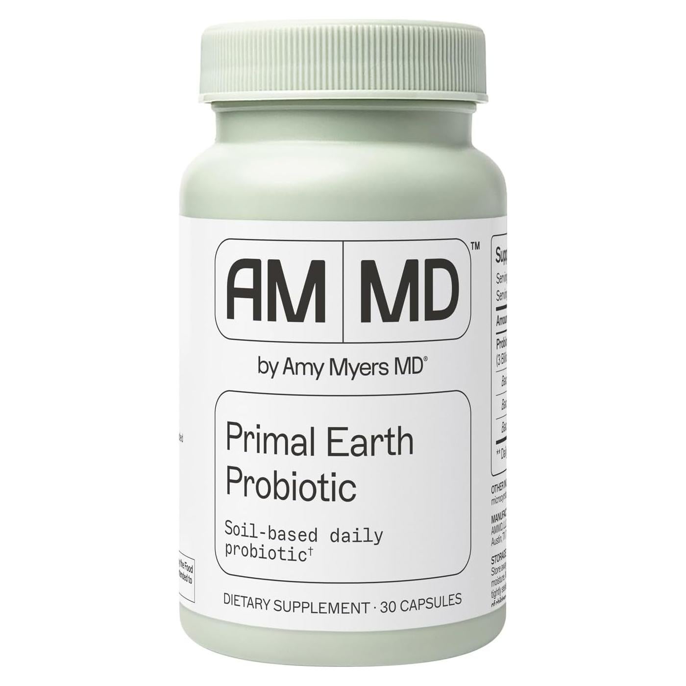 Probiotico Primal Earth Amy Myers MD - 30 Cápsulas Sin Gluten
