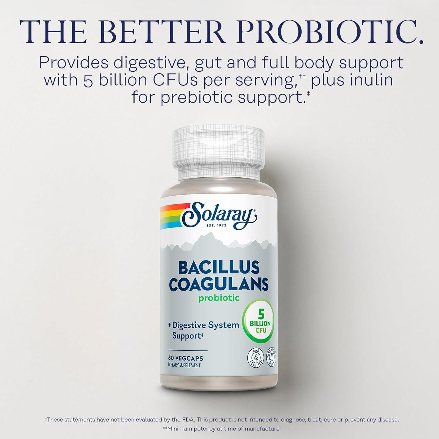 Probiotico Solaray Bacillus Coagulans 5 Mil Millones 30 VegCaps