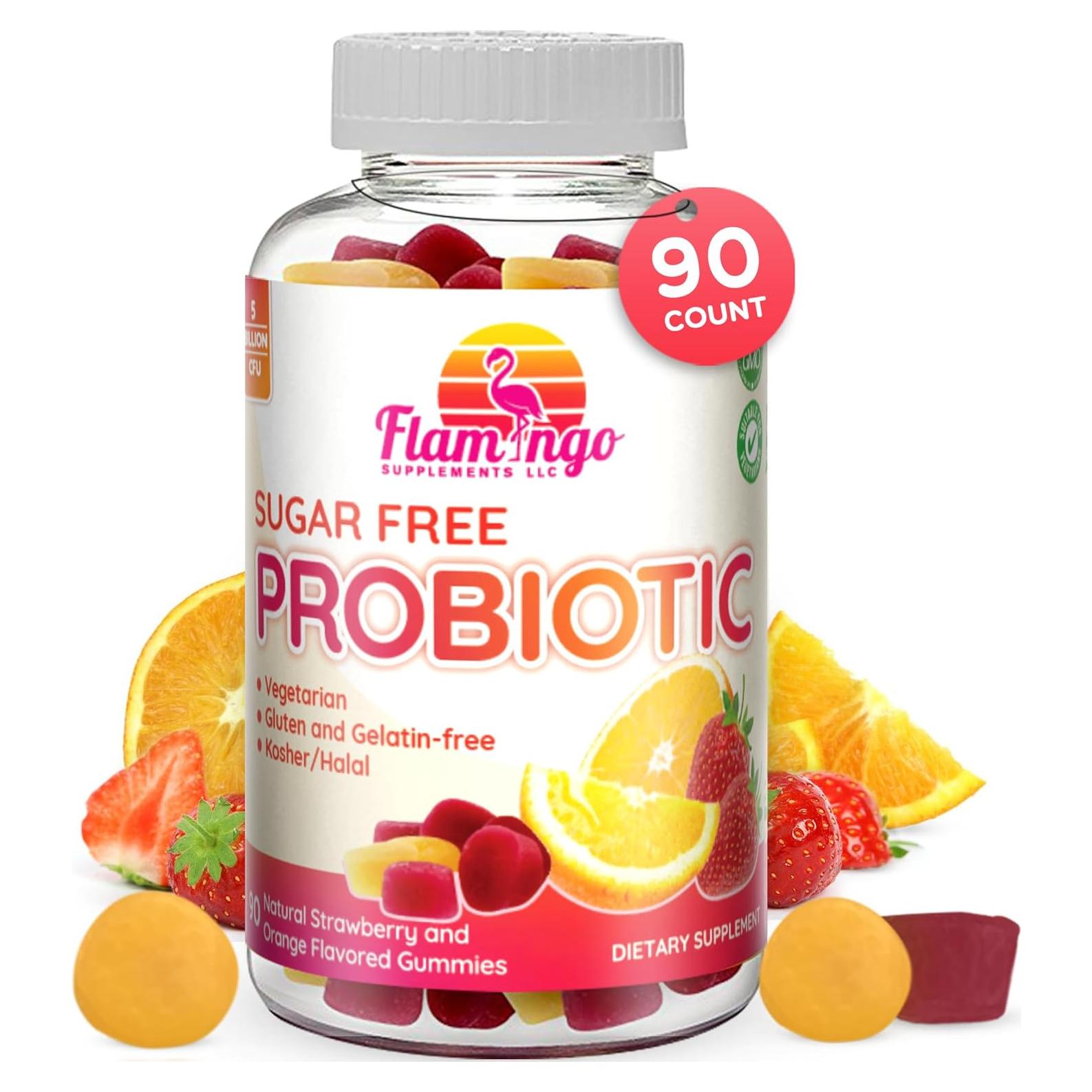 Gomitas Probioticas Sin Azucar Flamingo 90 Unidades 3 Mil Millones CFU