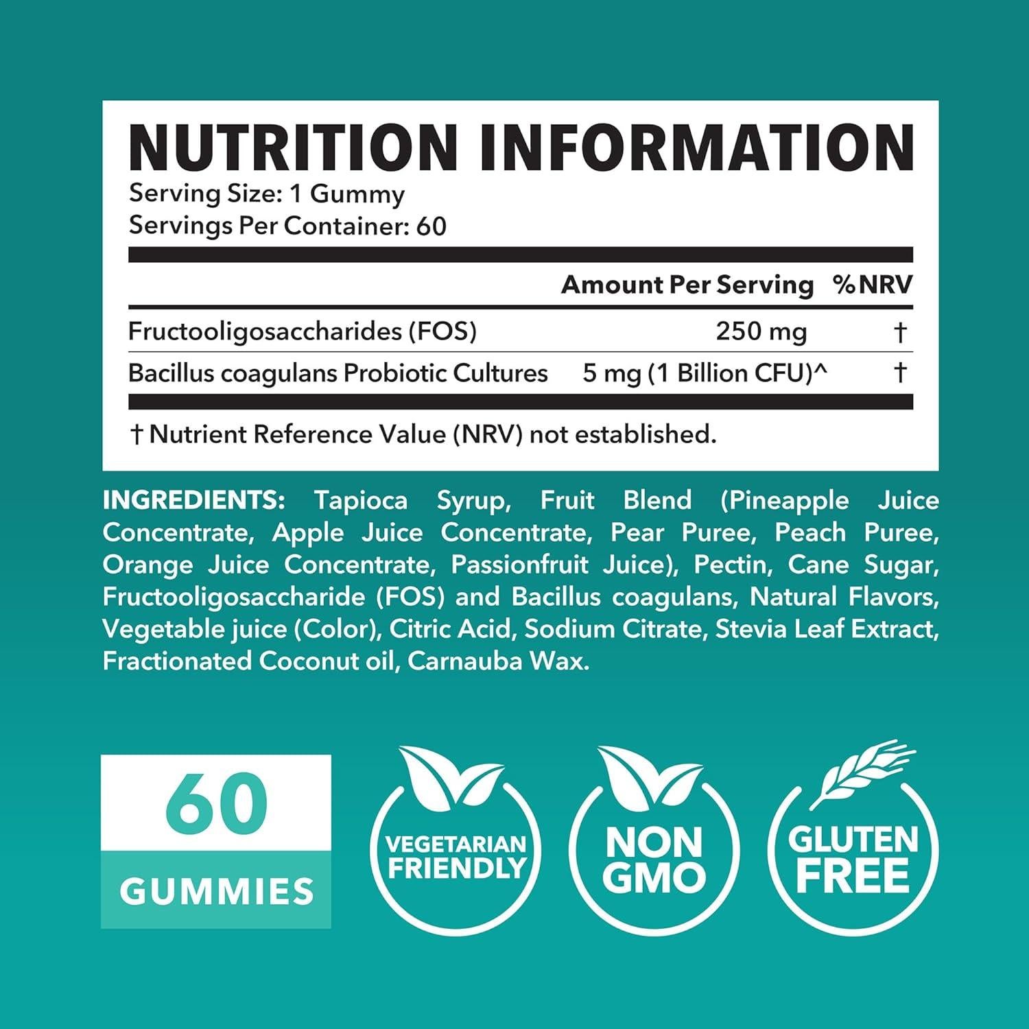 Gomitas Probioticas Havasu Nutrition 60 Unidades Sabor Bayas