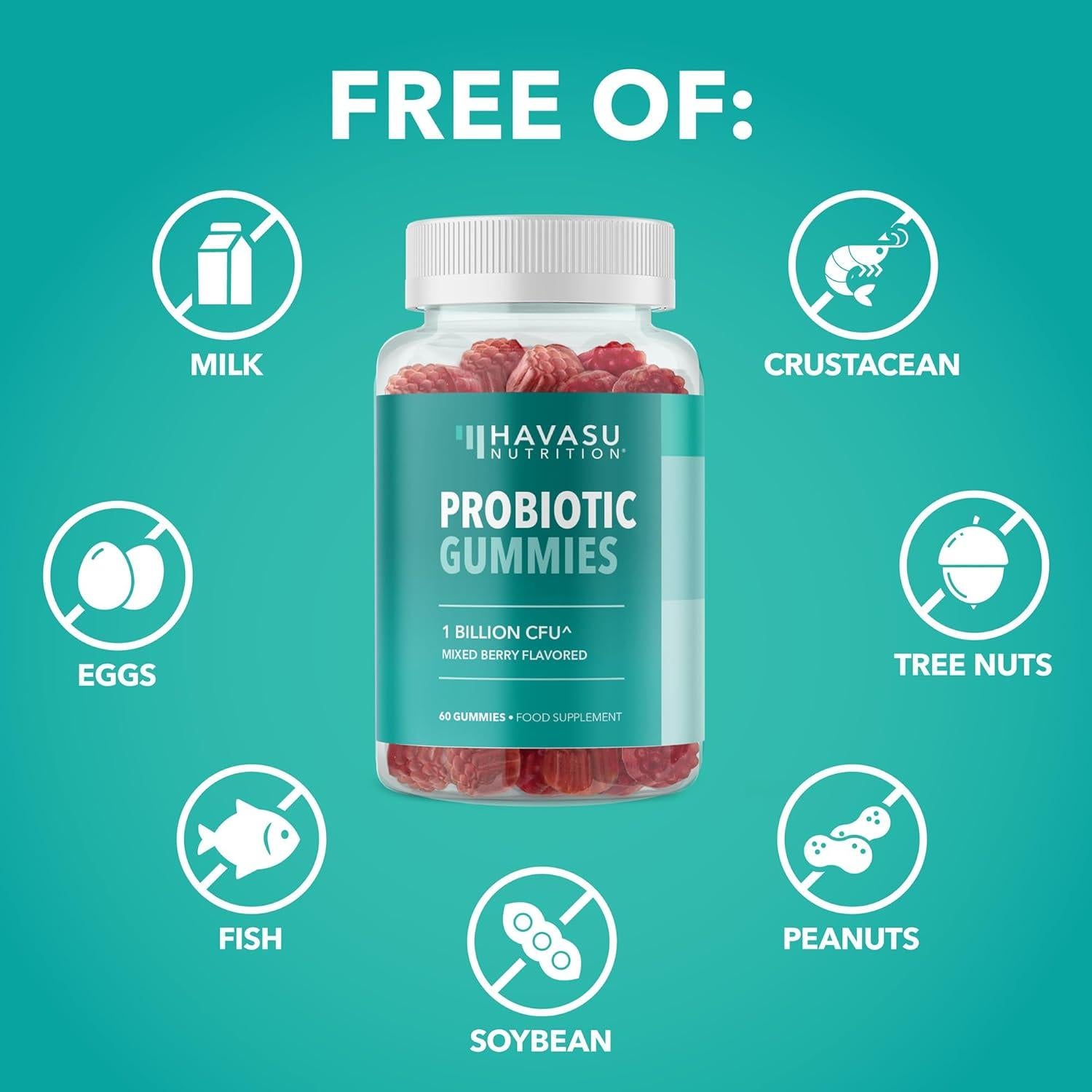 Gomitas Probioticas Havasu Nutrition 60 Unidades Sabor Bayas