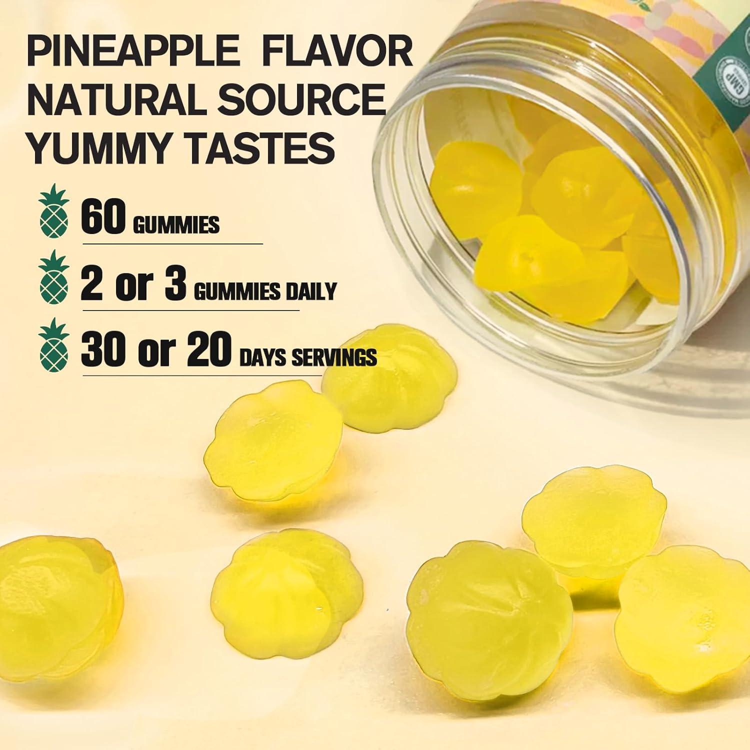 Gomitas de fibra prebiótica Totaria 60 unidades piña