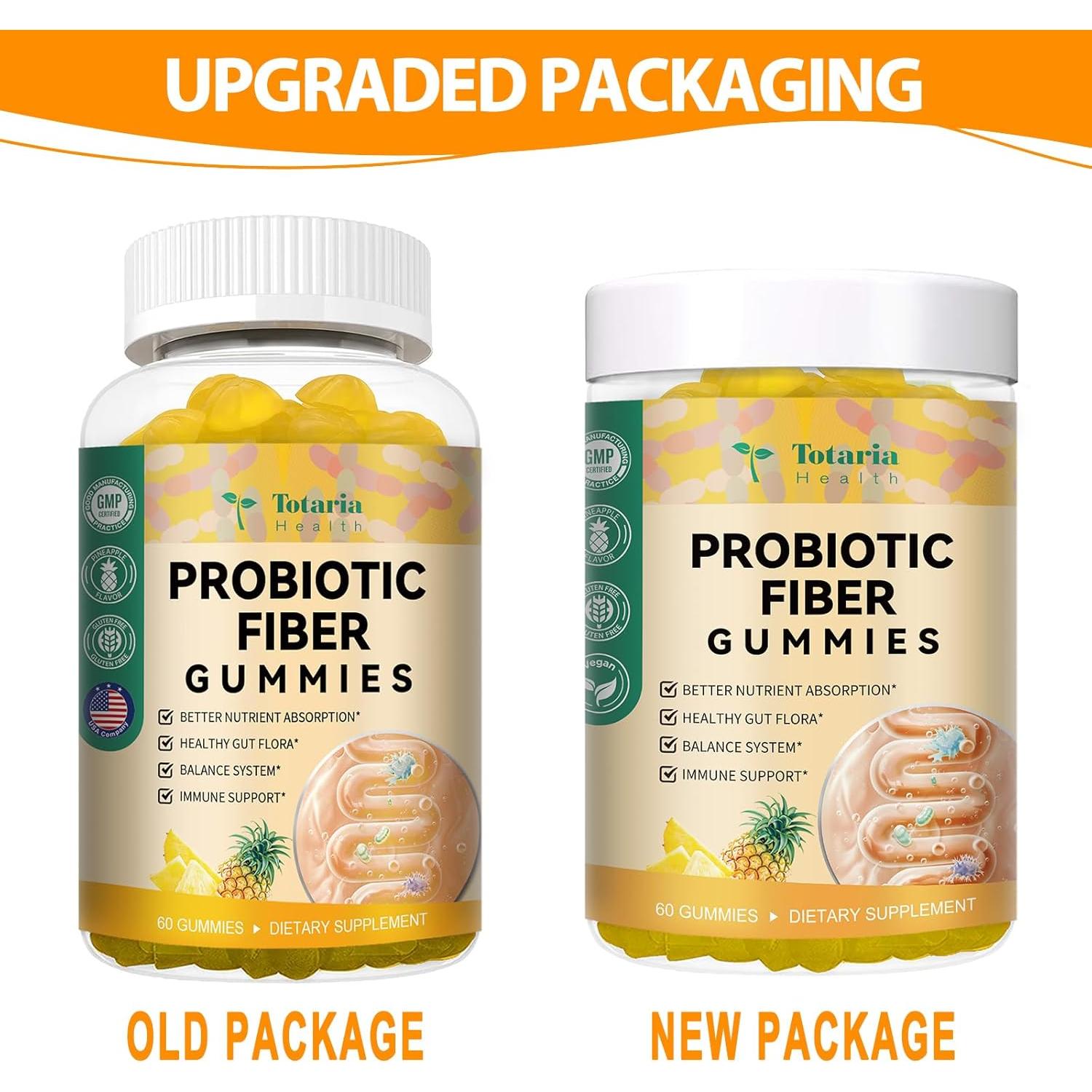 Gomitas de fibra prebiótica Totaria 60 unidades piña