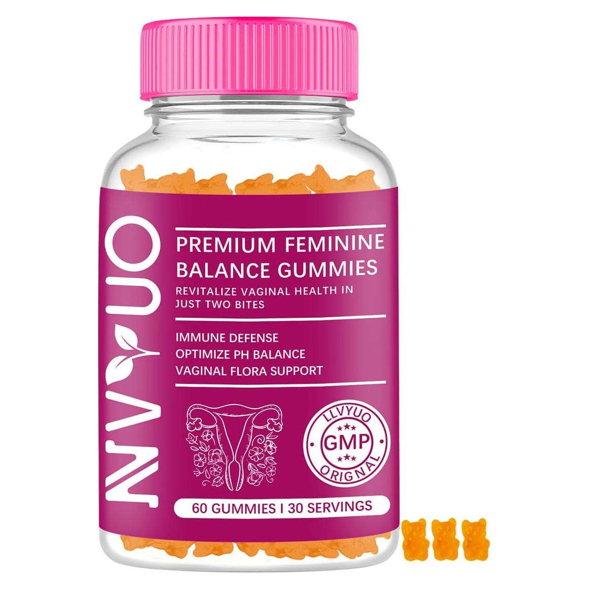 Gominolas Probióticas Femeninas LLVYUO 60 Unidades - Salud Vaginal