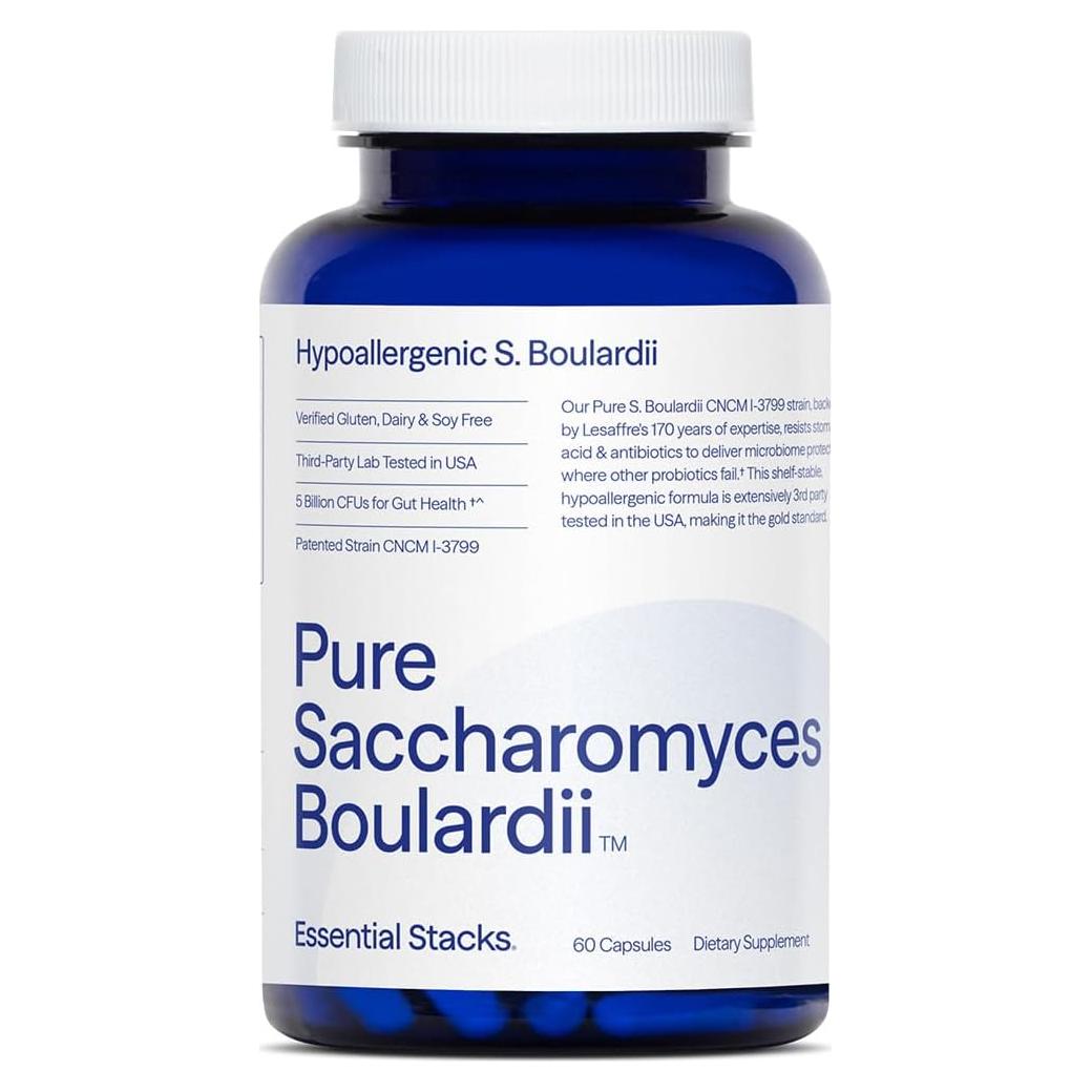 Probioticos Saccharomyces Boulardii Essential Stacks 60 Cápsulas