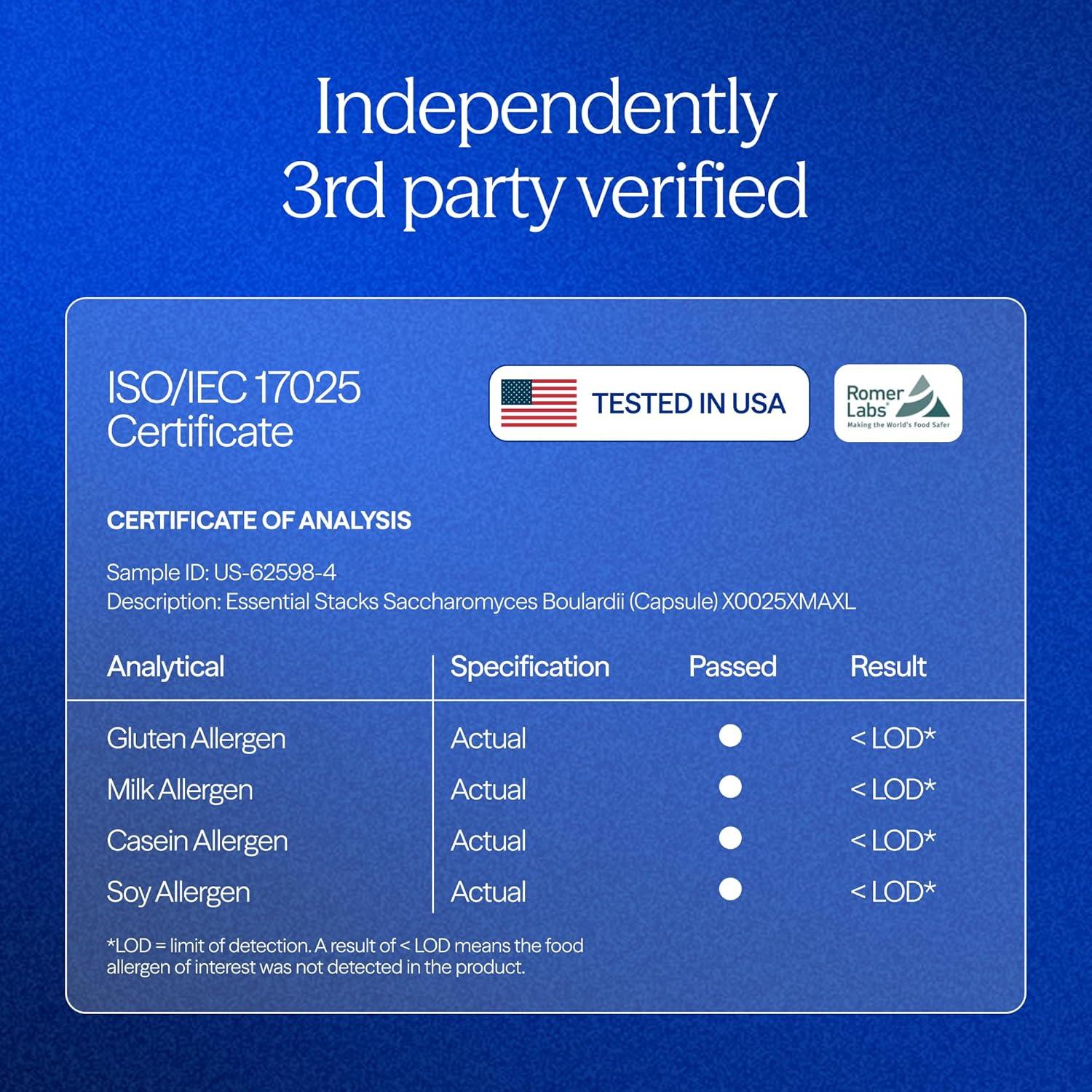 Probioticos Saccharomyces Boulardii Essential Stacks 60 Cápsulas