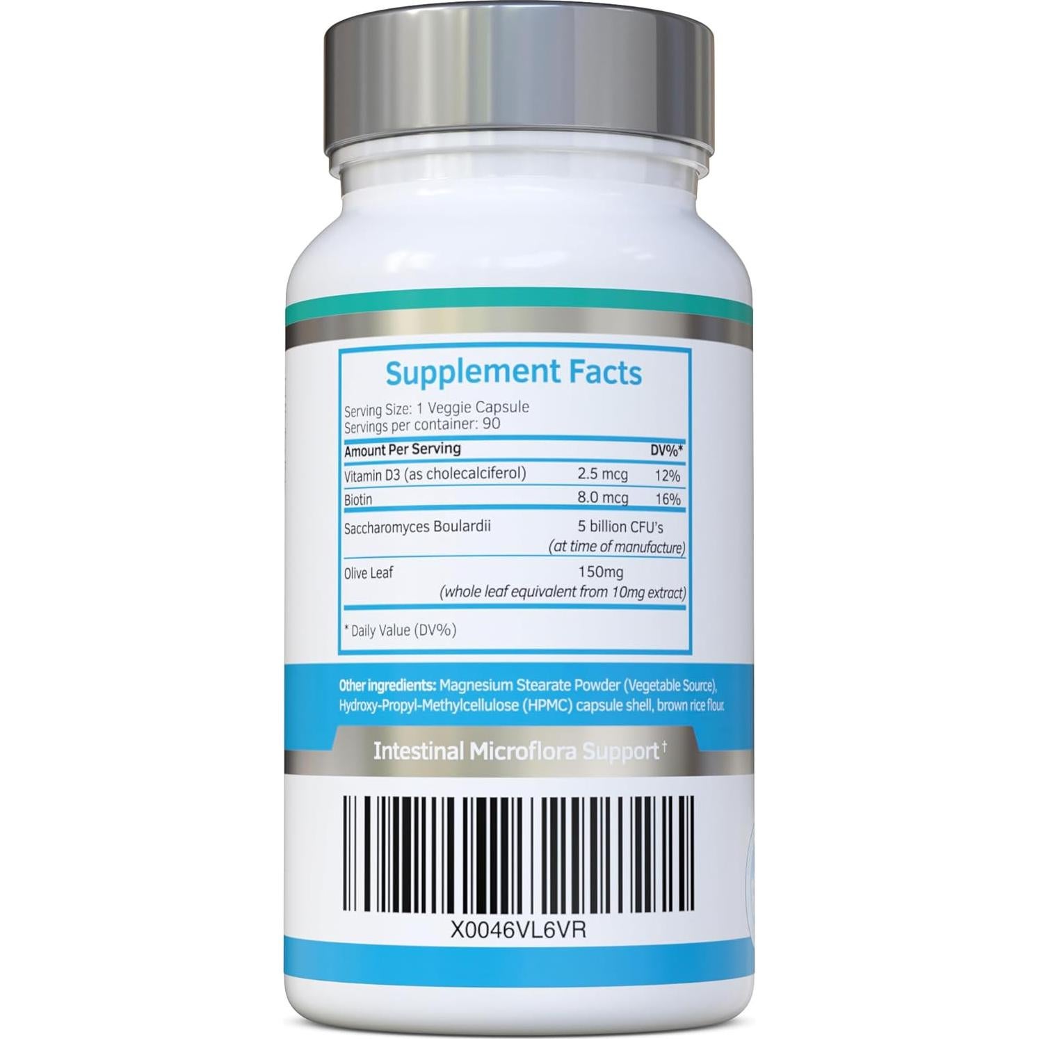 Saccharomyces Boulardii 5 Mil Millones CFU 90 Cápsulas Swiss BioEnergetics