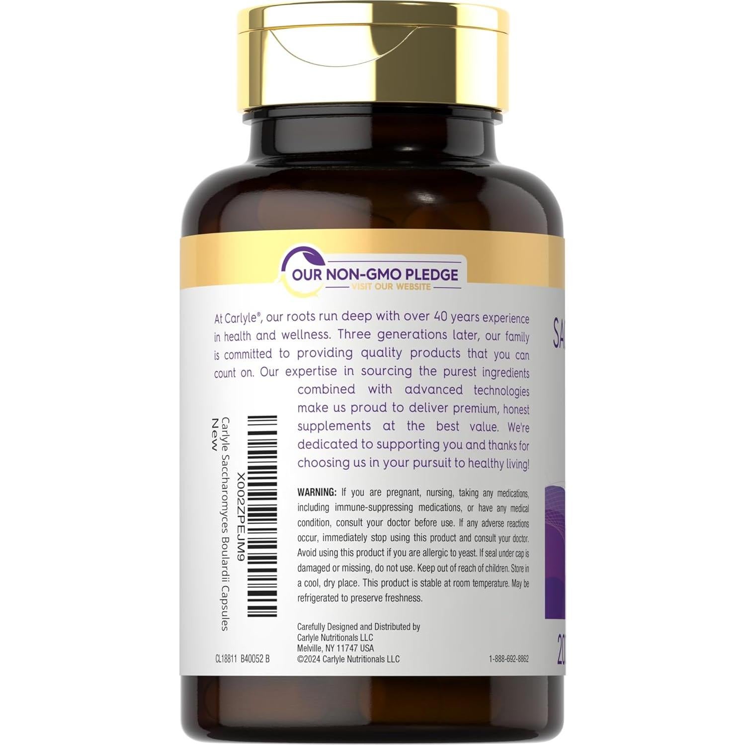 Cápsulas Probioticas Carlyle Saccharomyces Boulardii 200 Unidades