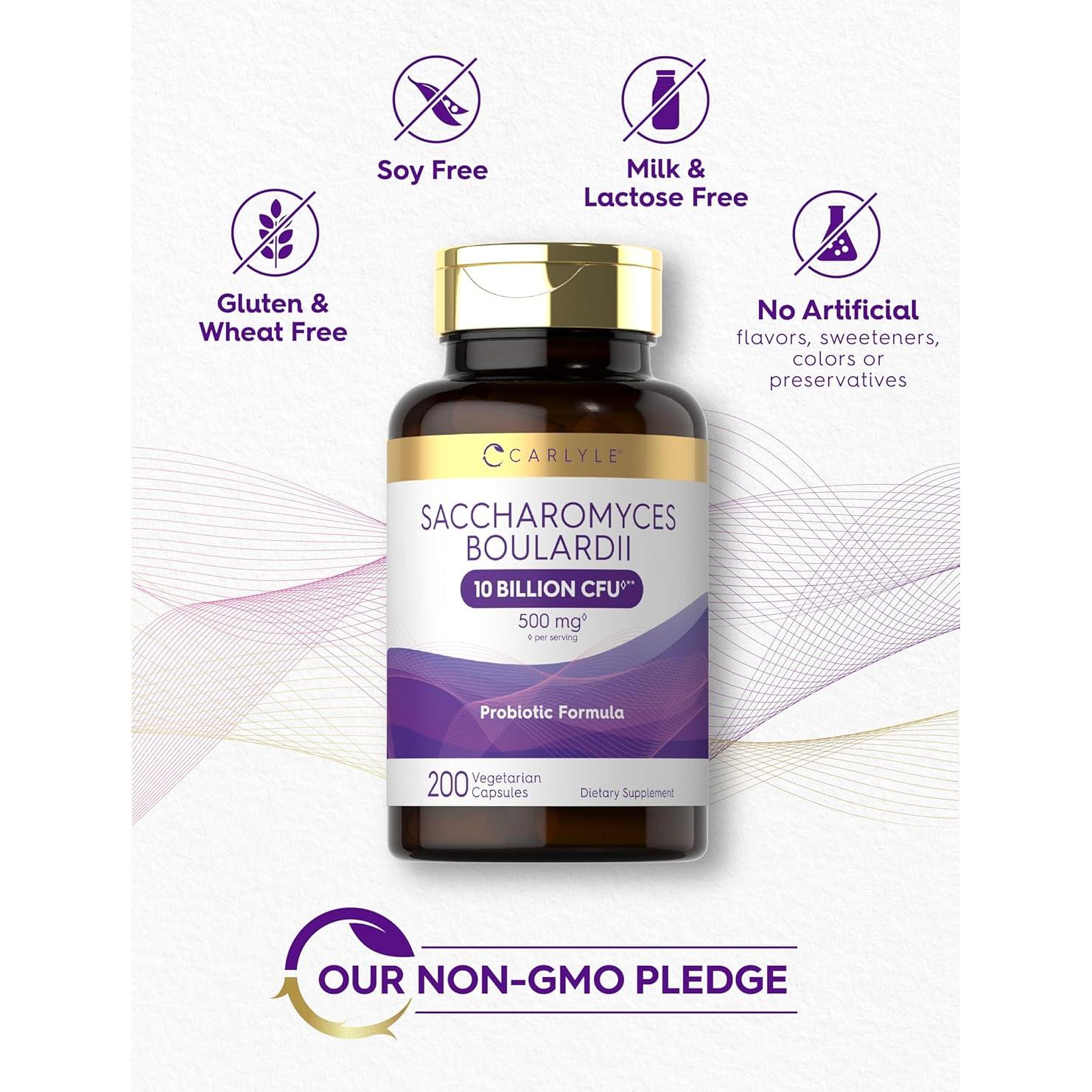 Cápsulas Probioticas Carlyle Saccharomyces Boulardii 200 Unidades