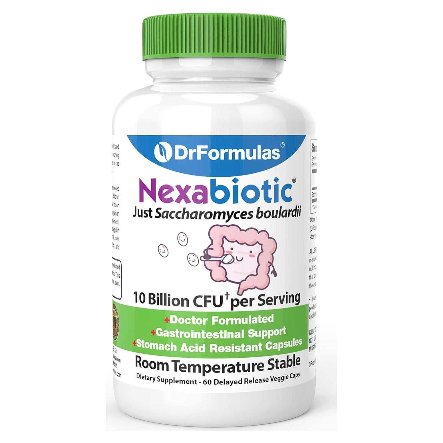 Probiotico DrFormulas Saccharomyces Boulardii 10 Mil Millones 60 Cápsulas