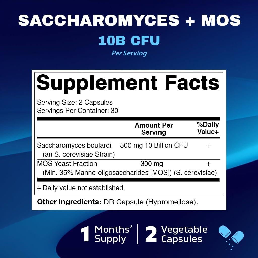 Vitamatic Probiotico Saccharomyces Boulardii 300 mg 60 Cápsulas