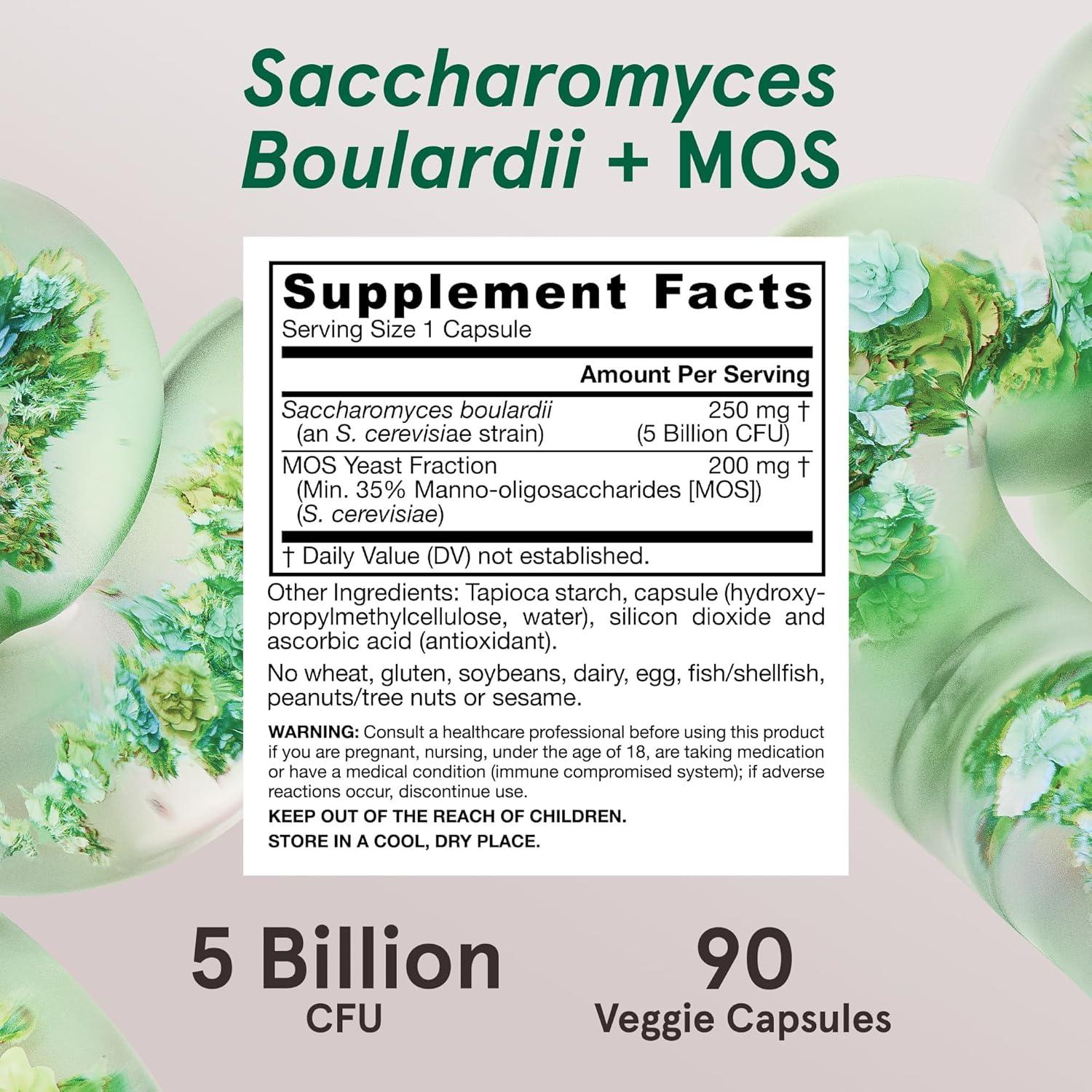 Suplemento Probiótico Jarrow Formulas Saccharomyces 90 Cápsulas