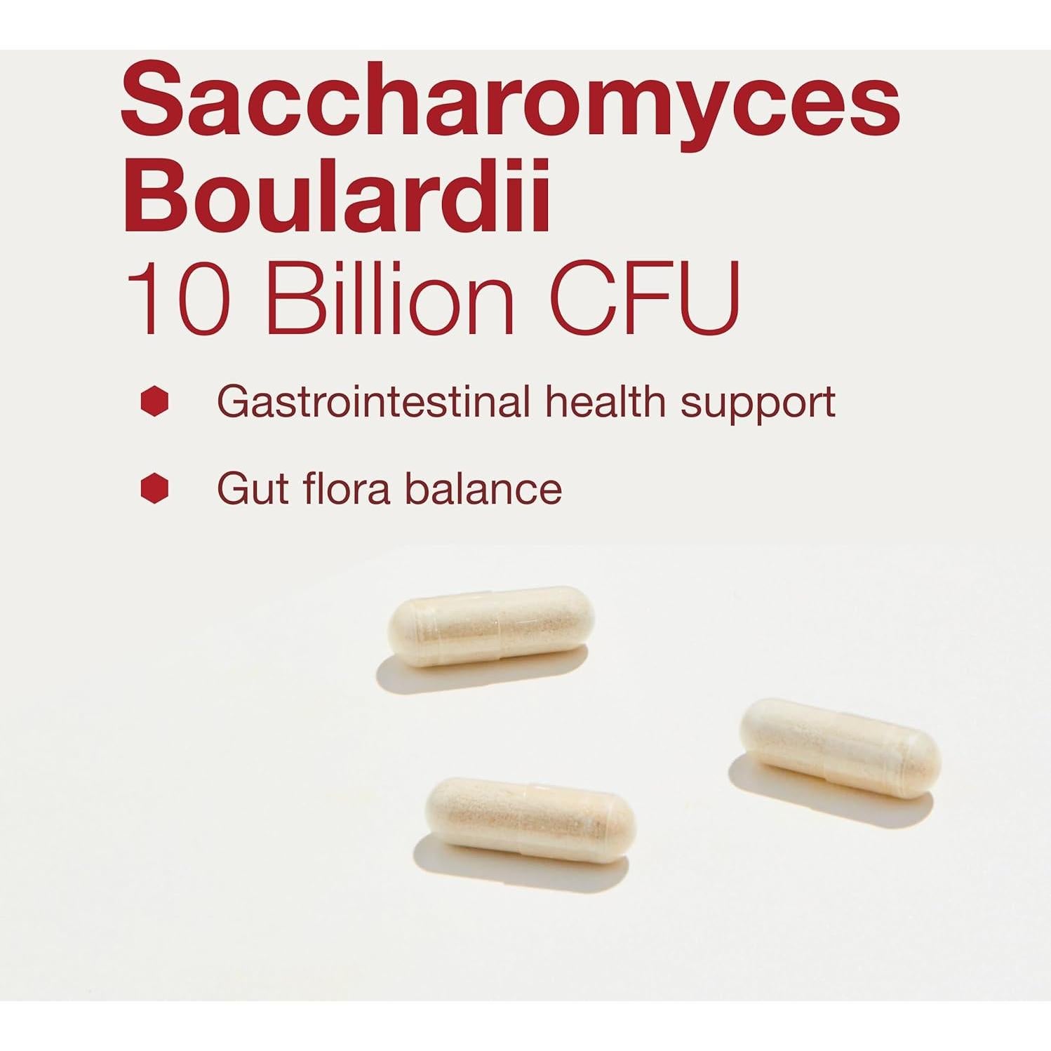 Suplemento Probiotico Saccharomyces Boulardii 10 Mil Millones CFU - 60 Cápsulas Veganas