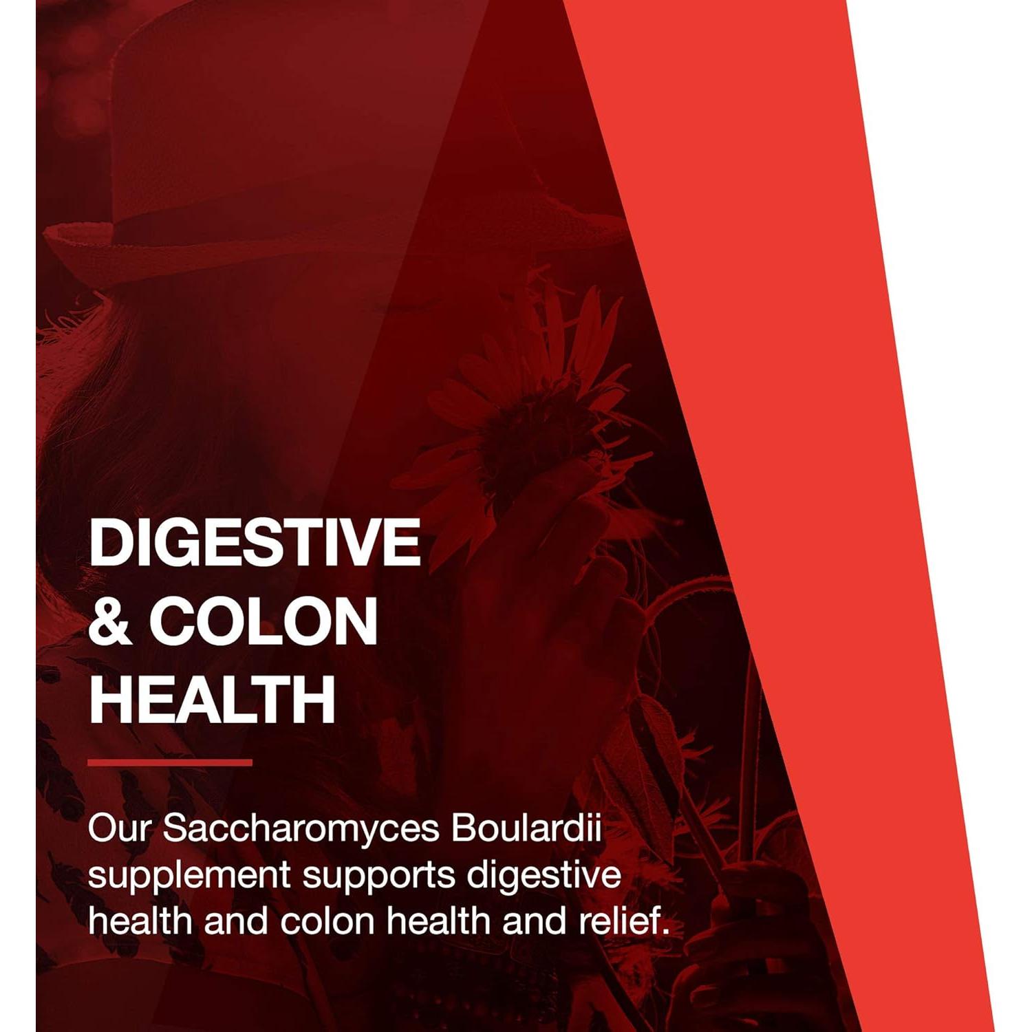 Suplemento Probiotico Saccharomyces Boulardii 10 Mil Millones CFU - 60 Cápsulas Veganas