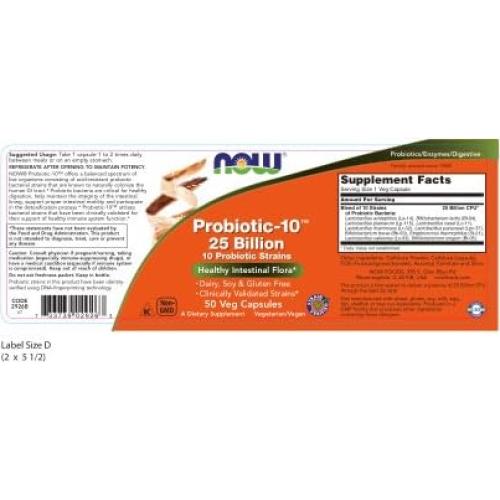 Cápsulas Veganas Probioticas Now Foods Saccharomyces Boulardii