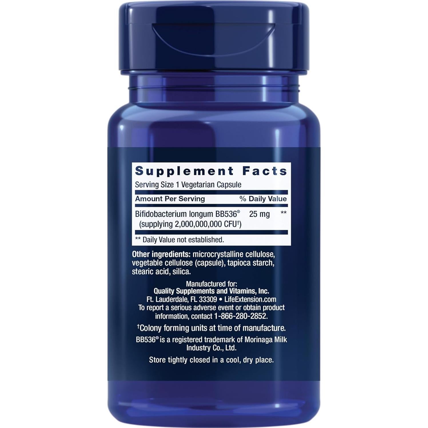 Probioticos Life Extension Equilibrio Bifido GI 60 Cápsulas