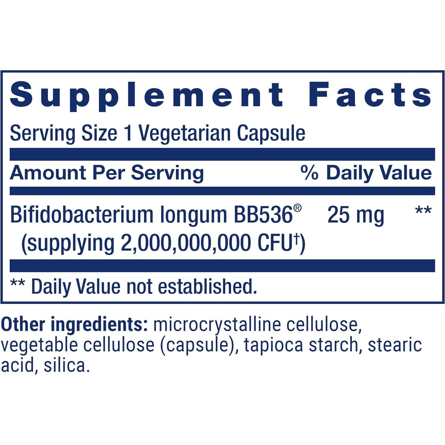 Probioticos Life Extension Equilibrio Bifido GI 60 Cápsulas