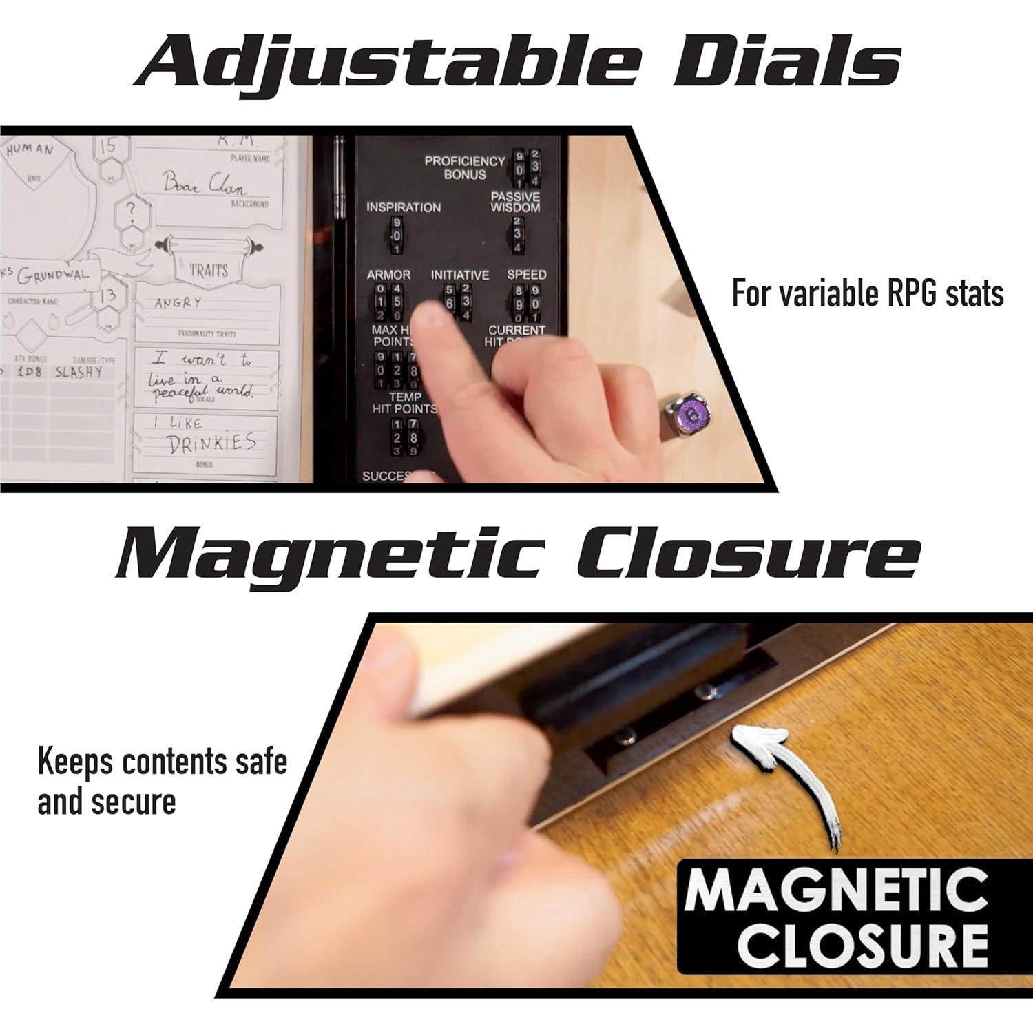 Rastreador de Estadísticas DND Monster Pro - Madera Premium