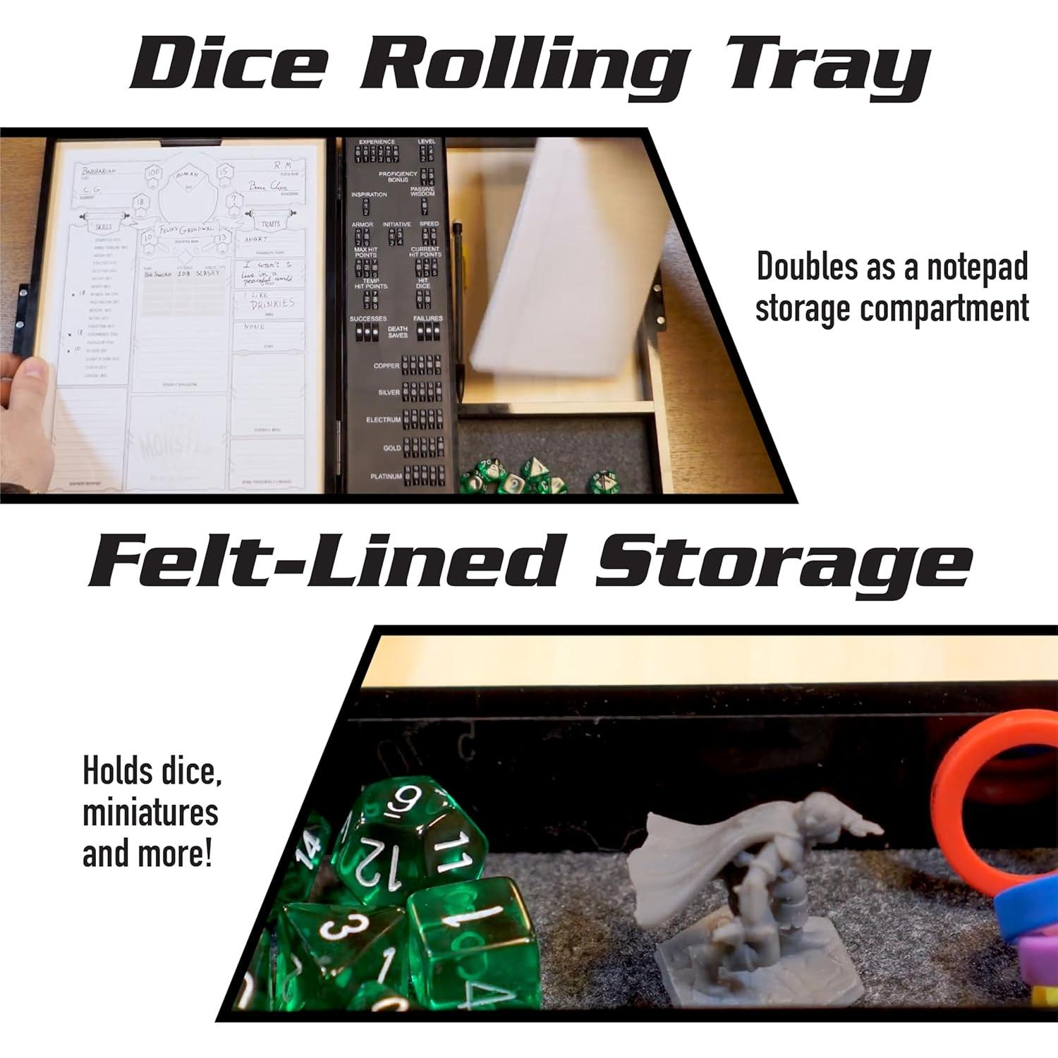 Rastreador de Estadísticas DND Monster Pro - Madera Premium