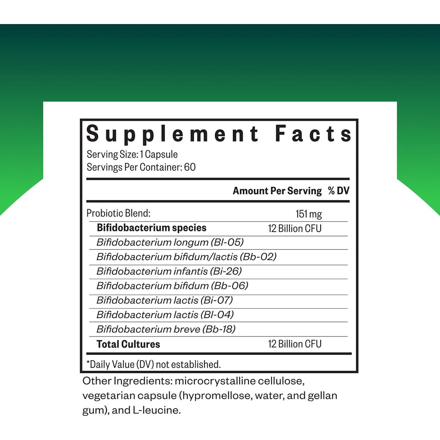 Suplemento Probiotico Bifidobacterium Seeking Health 60 Cápsulas